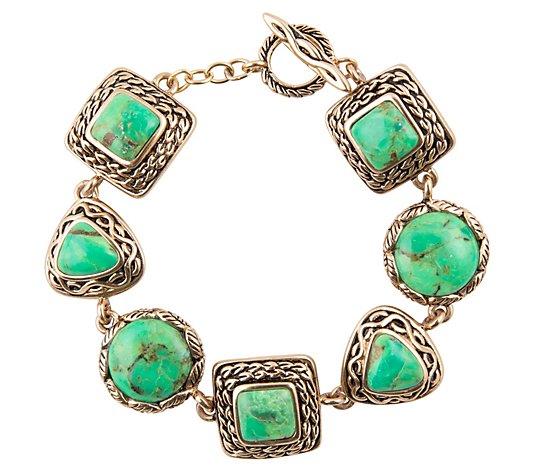 Barse Artisan Crafted Lime Turquoise Bracelet