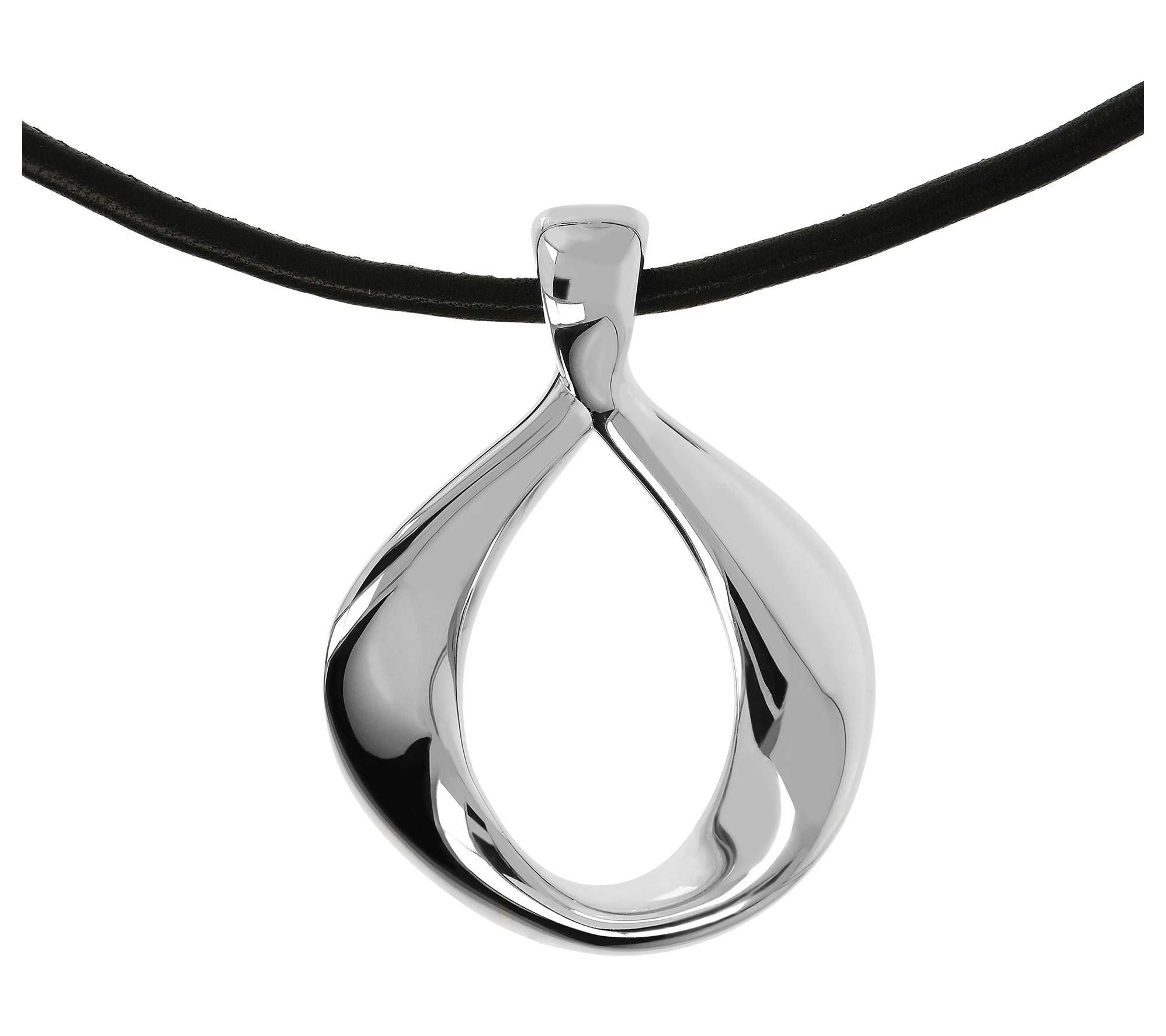 Louis Dell'Olio Sterling Bold Twisted Wave Pendant w/ Cord