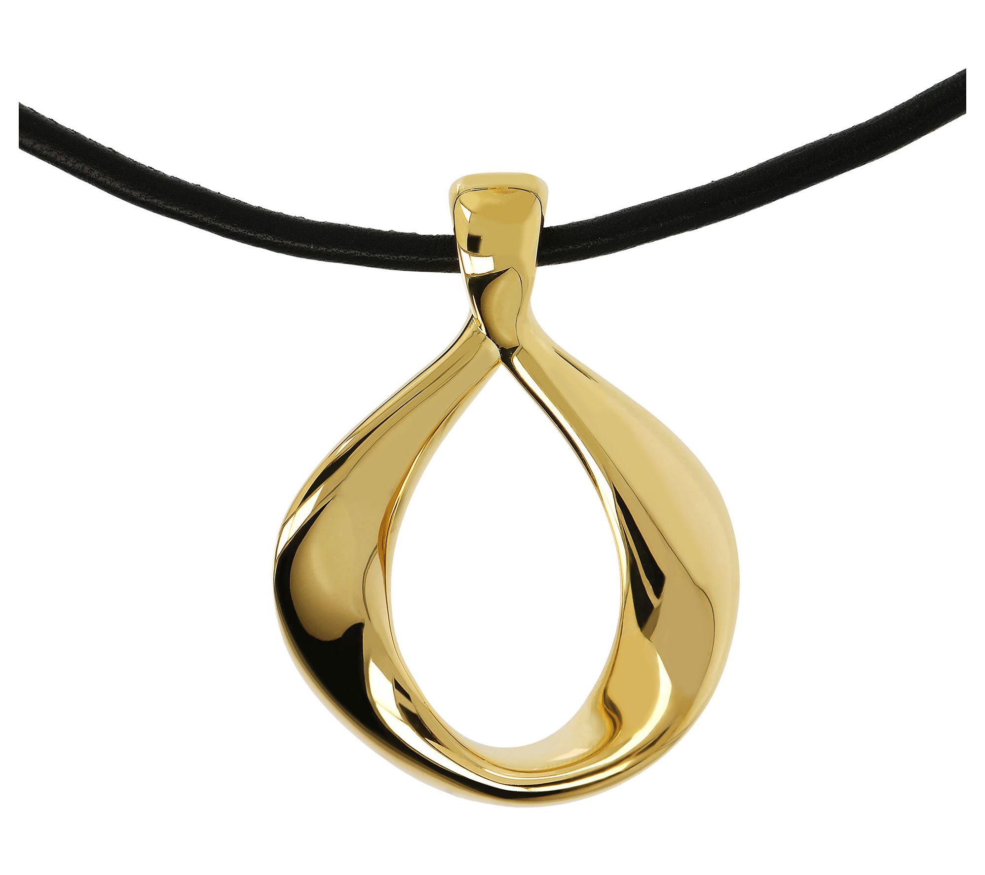 Louis Dell'Olio Sterling Bold Twisted Wave Pendant w/ Cord