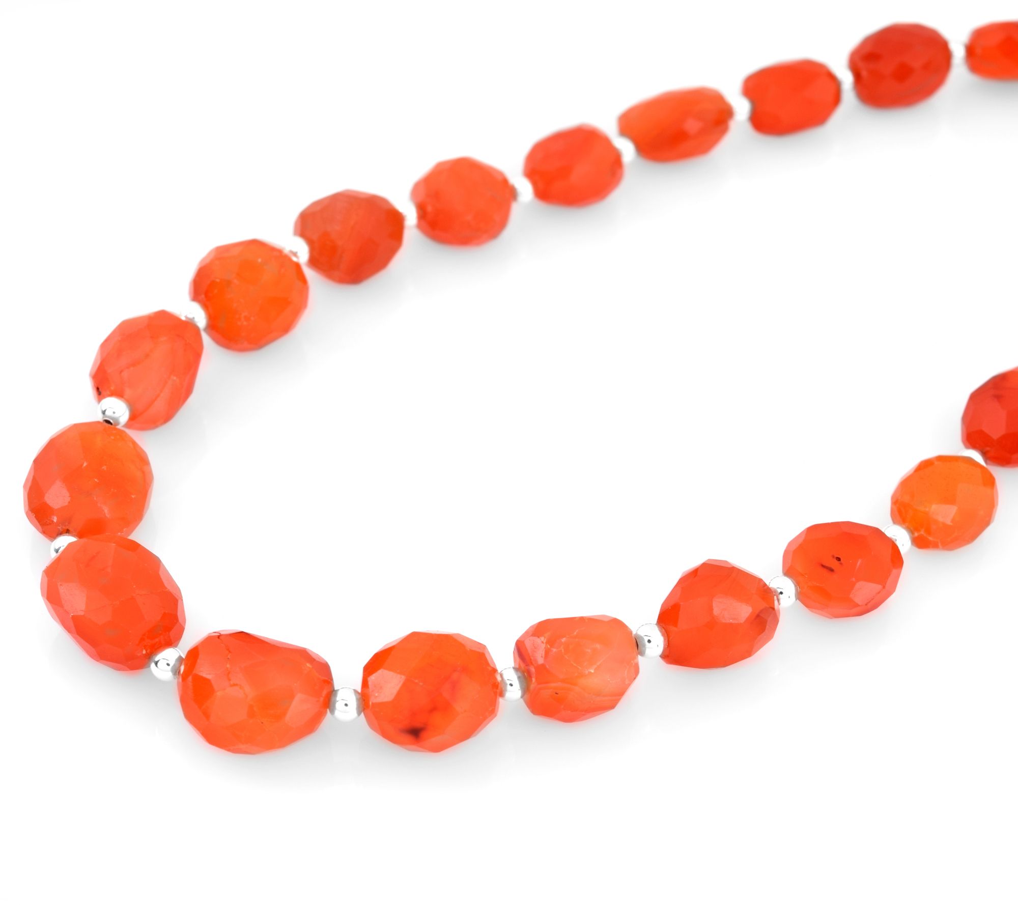 Sterling Silver Carnelian Bead 18