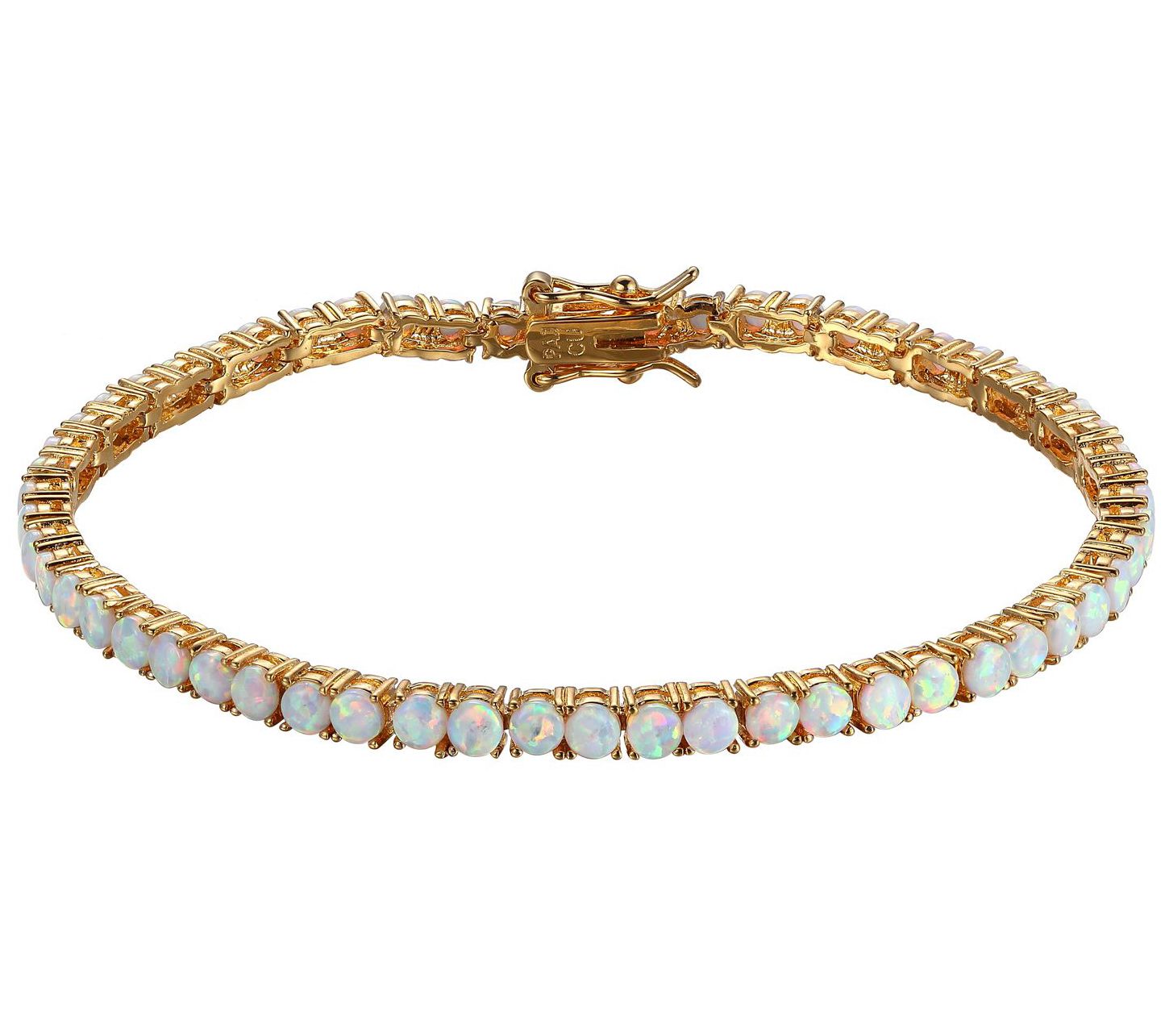 Affinity Gems Birthstone Tennis Bracelet, 18K Gold Plated