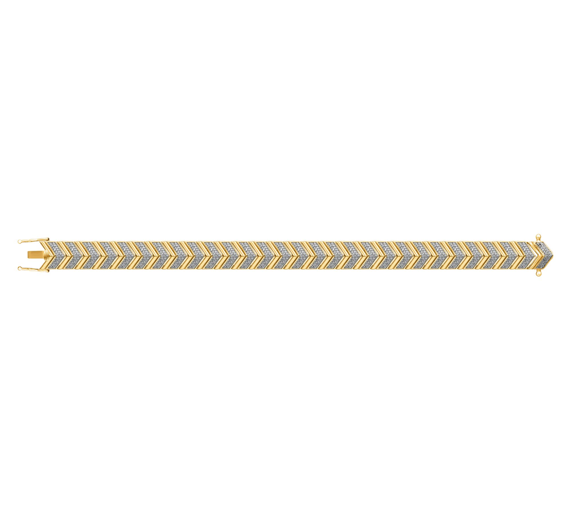 Affinity Diamonds Unisex 1.50 cttw Two-Tone Bracelet, 14K Gold