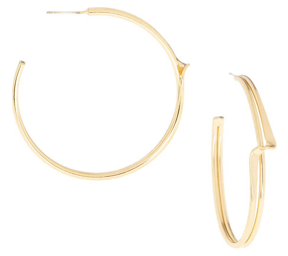 Marlyn Schiff 2" Layered Twist Hoop Earrings