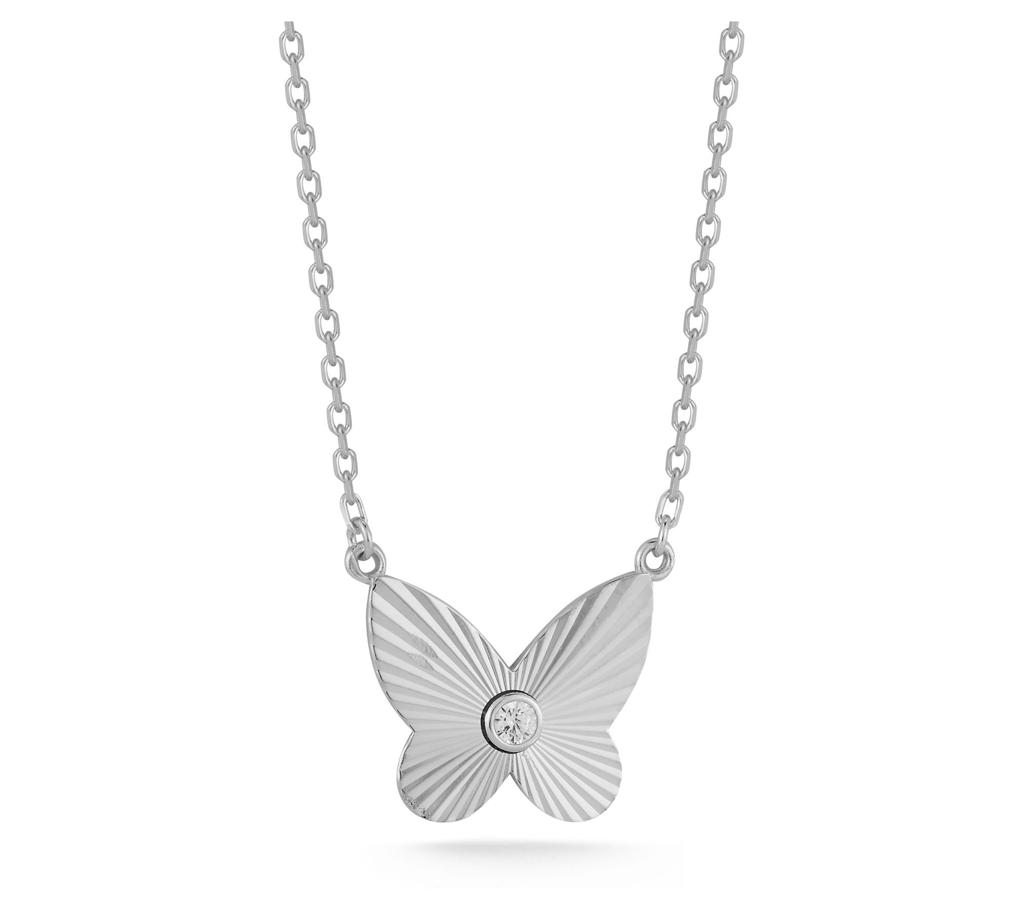 Sterlina Silver Vintage Butterfly Necklace, Sterling
