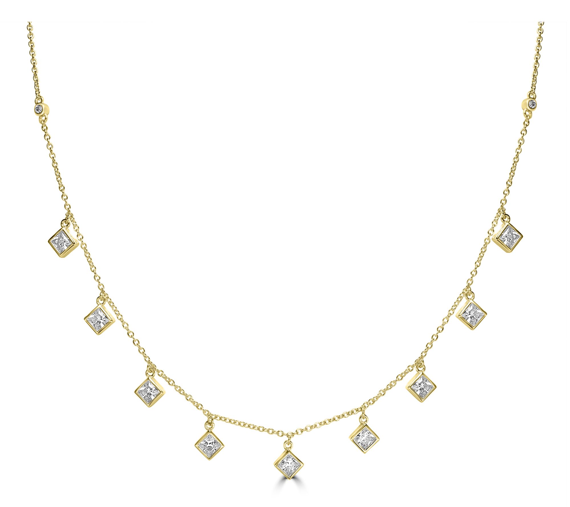 Diamonique x Kathy Levine Princess Dangle Necklace, Sterling