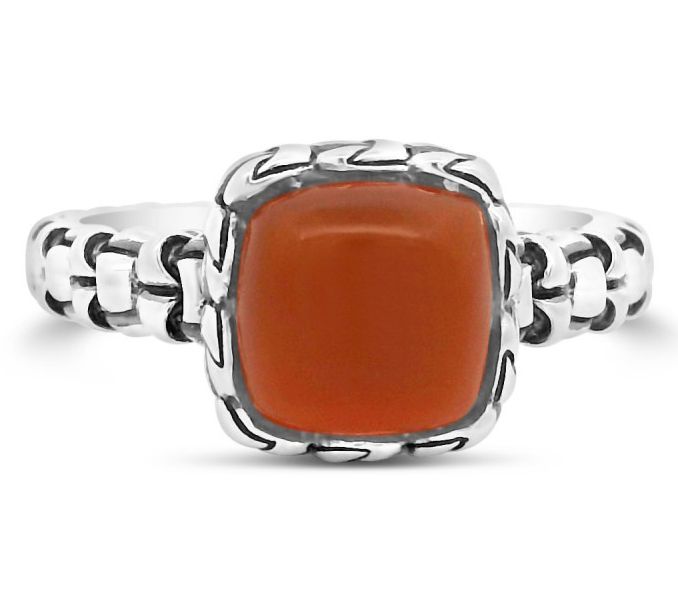 Tiffany Kay Studio Sterling Purl Knit CarnelianRing