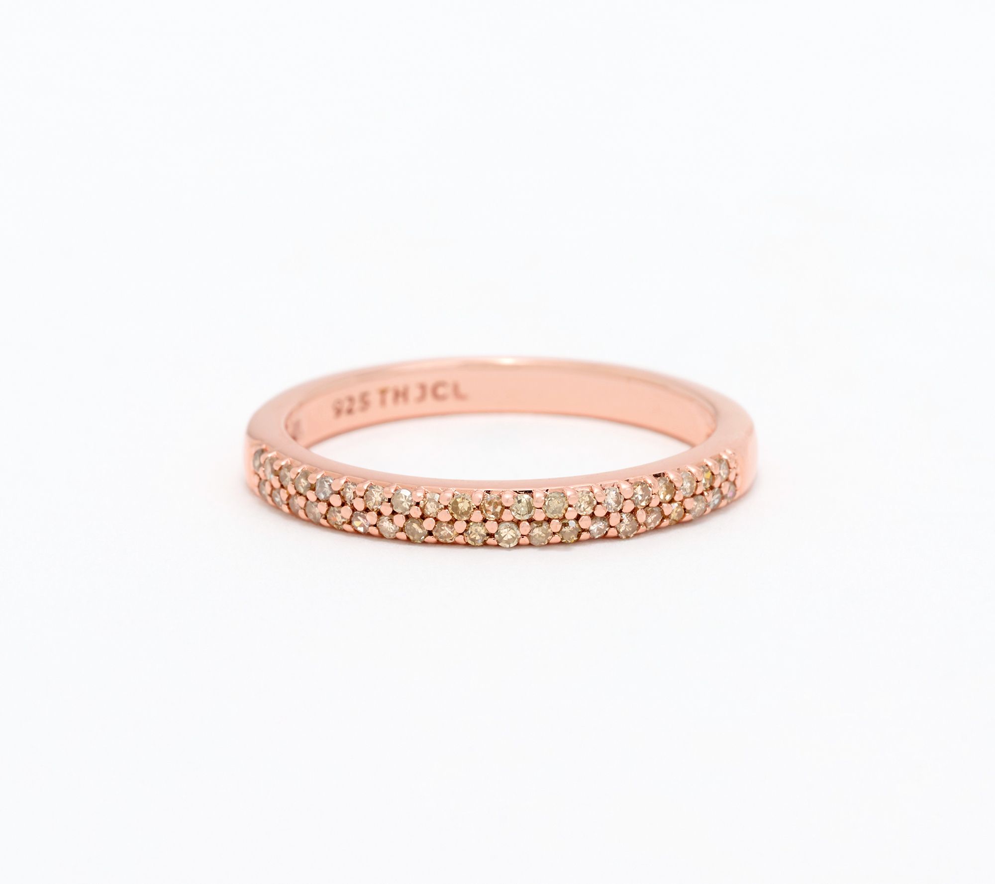 Accents by Affinity 0.20 cttw Champagne Pave Ring, Sterling