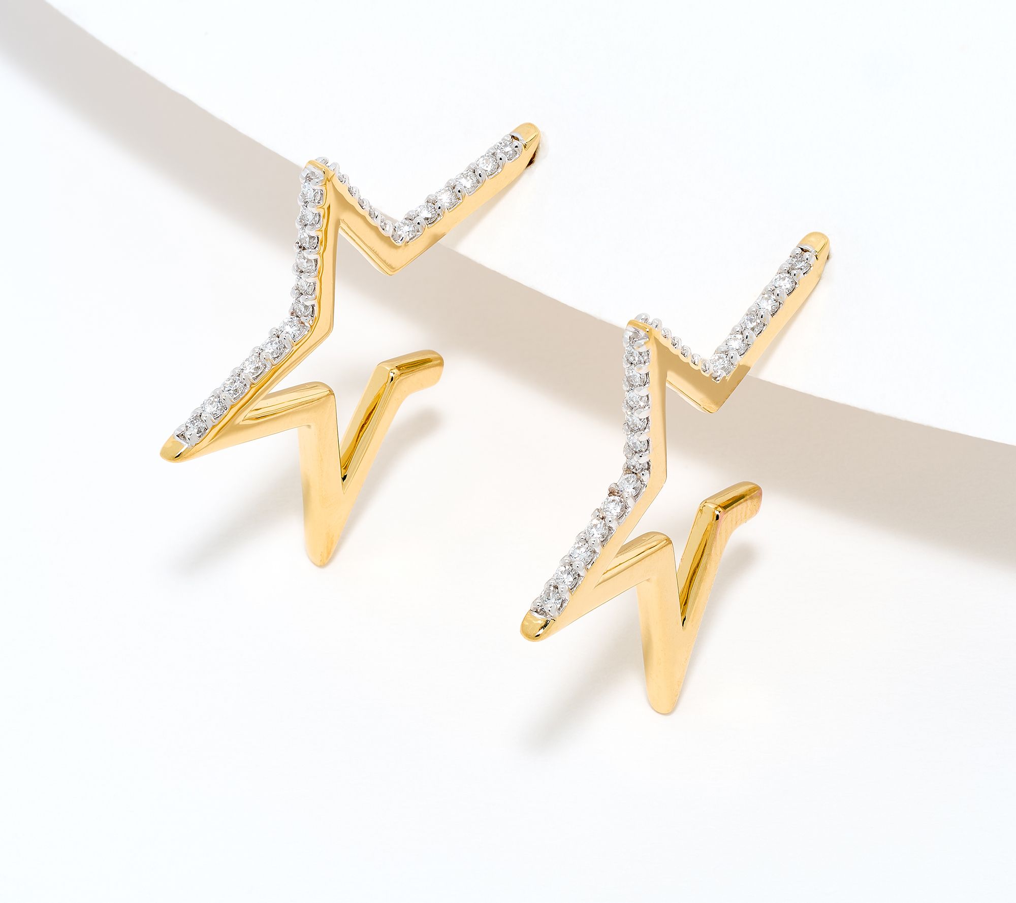 JEN by Jennifer Miller Lab Grown Diamond 0.48ct Star Earrings