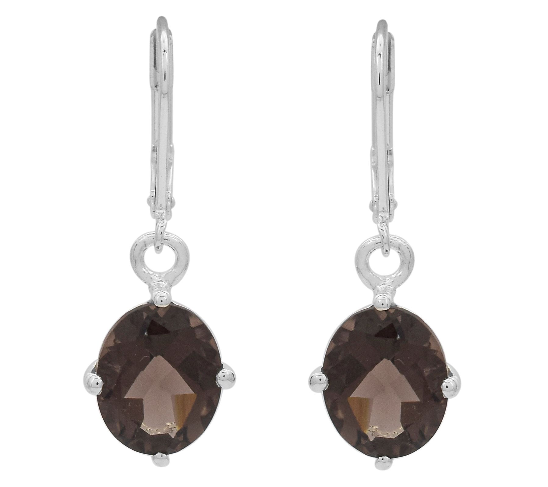 Affinity Gems Smoky Quartz Dangle Earrings, Sterling Silver
