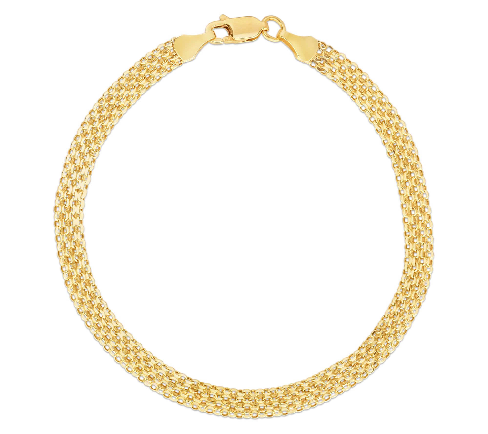 Bismark Chain 7-1/4" Bracelet, 14K Gold