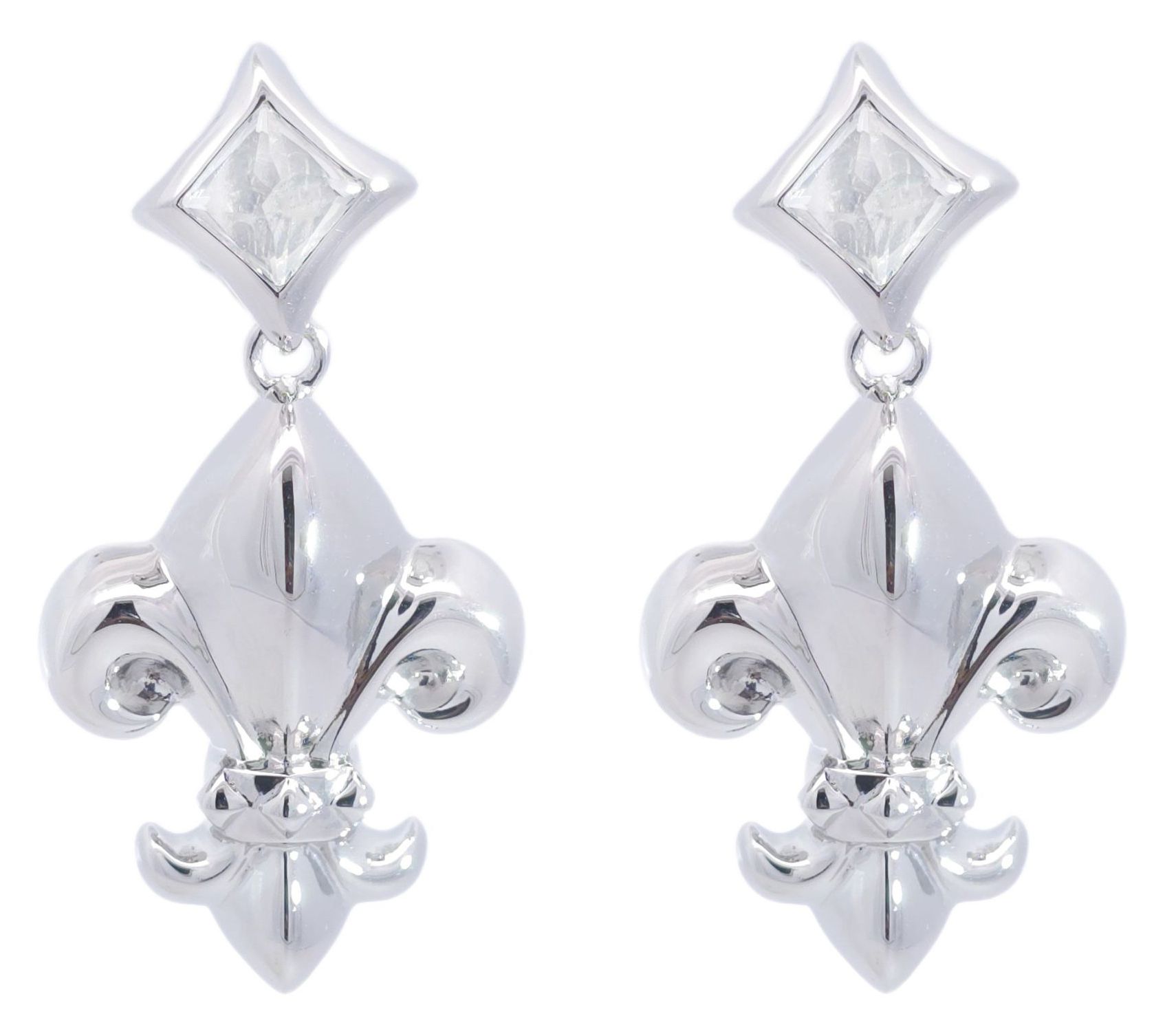 Margo Manhattan Sterling Fleur Drop Earrings