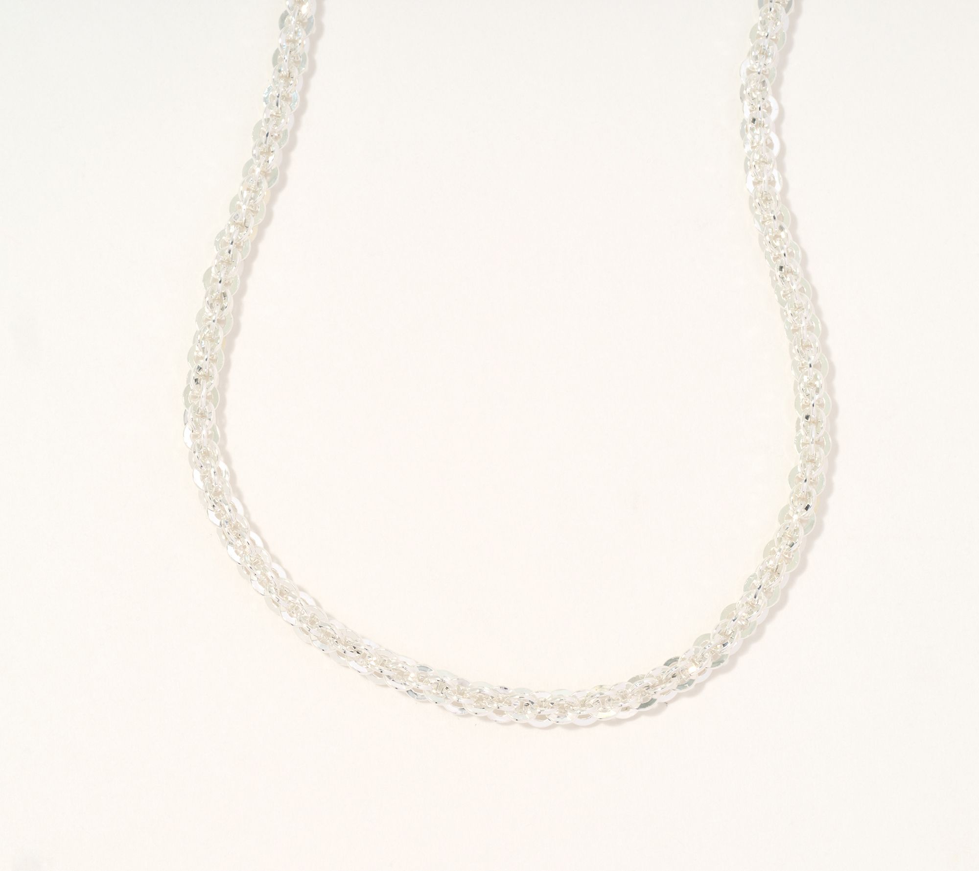 "As Is" UltraFine 950 Silver 22" Basket Rope Necklace