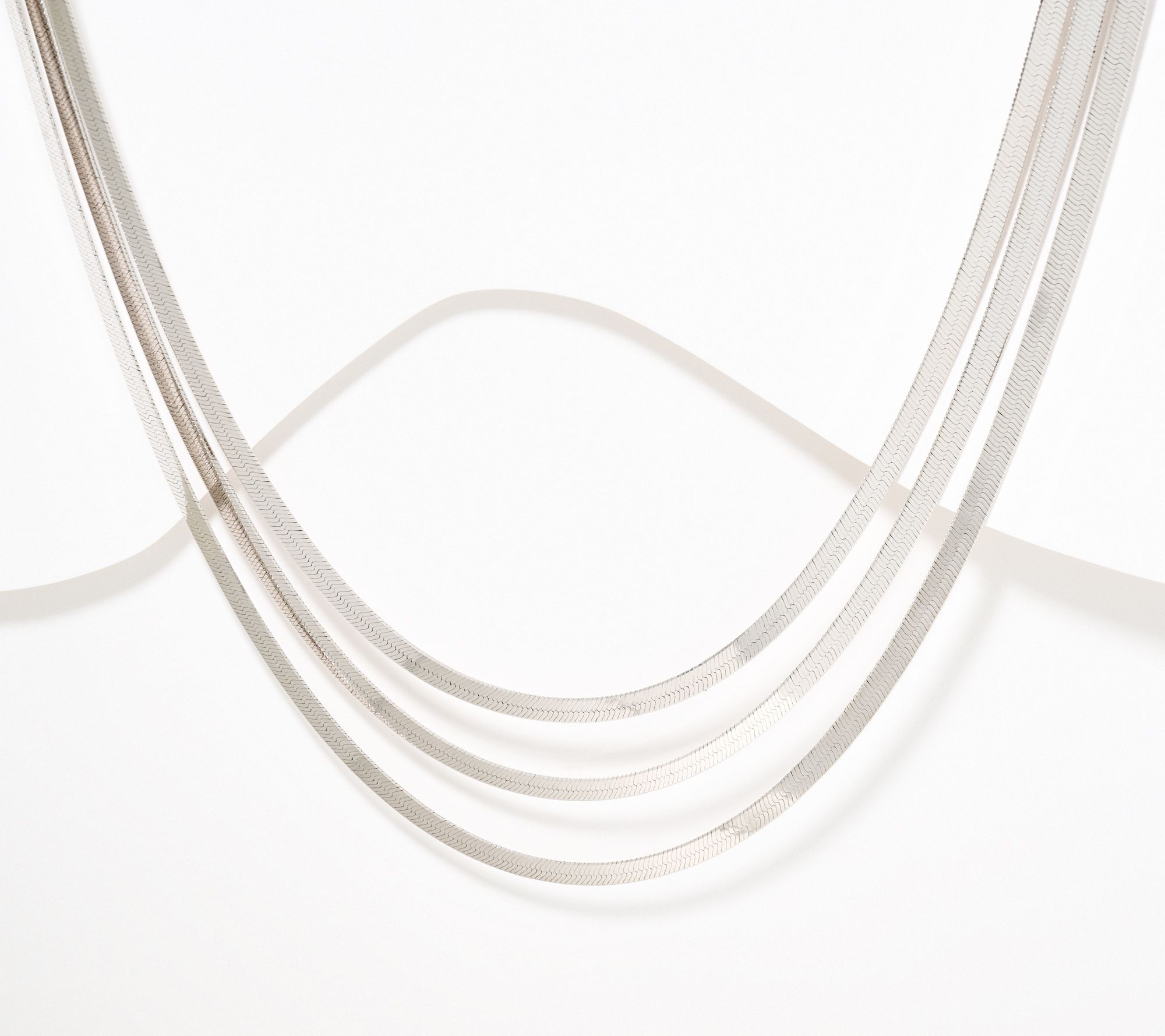 "As Is" David Markstein Bronze Layered Herringbone 17" Necklace