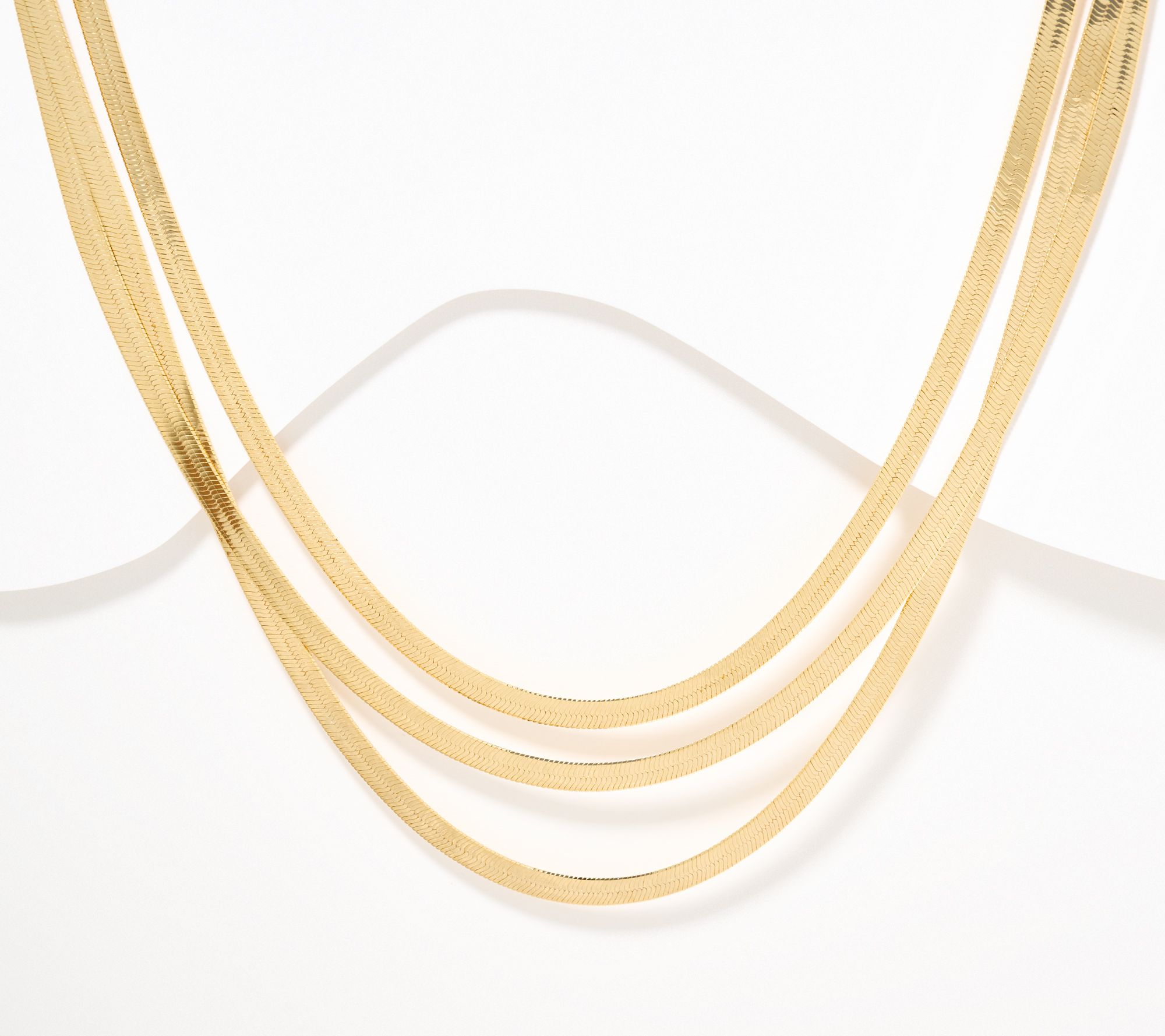 "As Is" David Markstein Bronze Layered Herringbone 17" Necklace