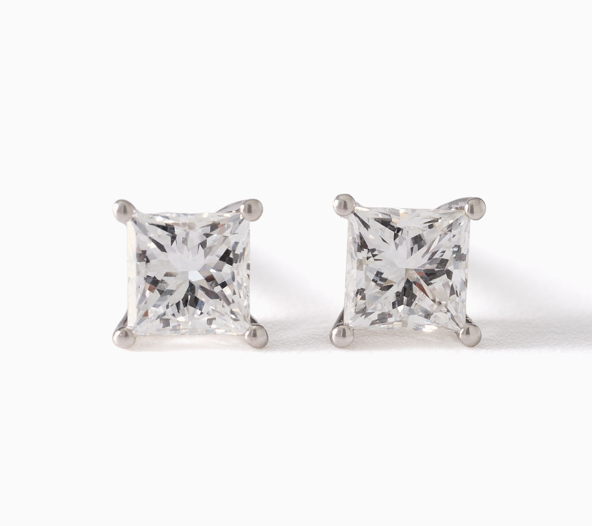  Fire Light Lab Grown Diamond 1.00 ctw Stud Earring, Sterling Silver