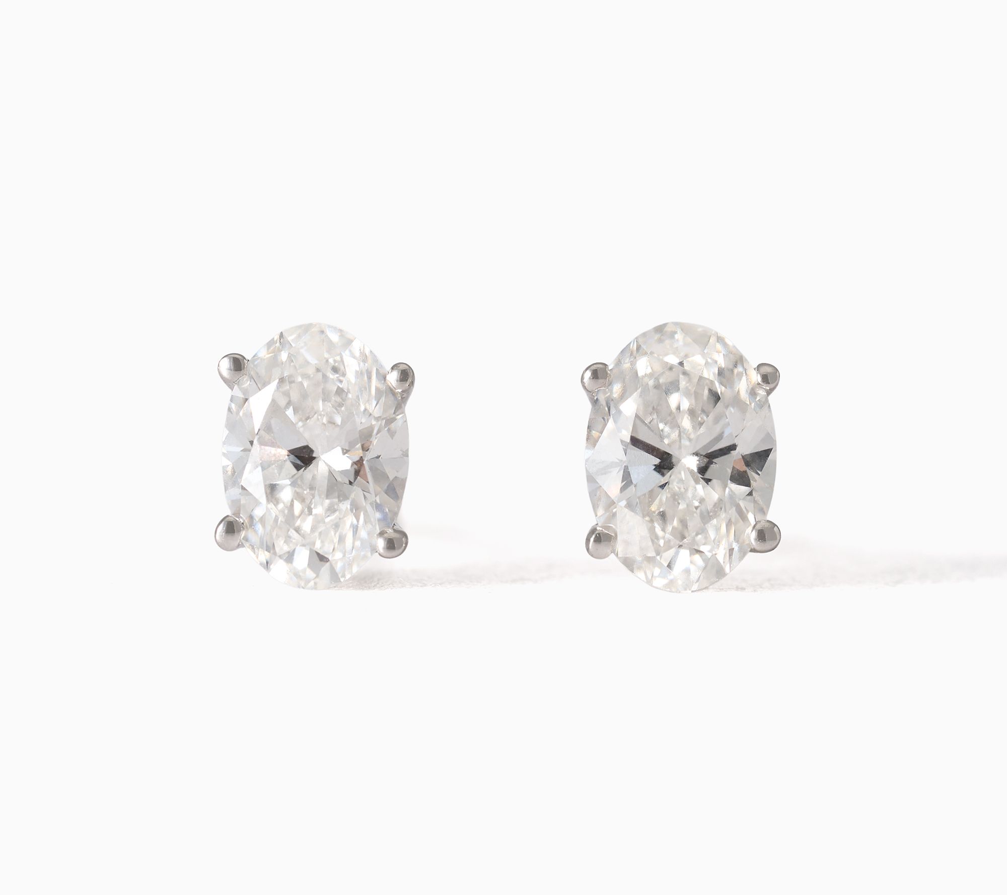Fire Light Lab Grown Diamond 1.00 ctw Stud Earring, Sterling Silver