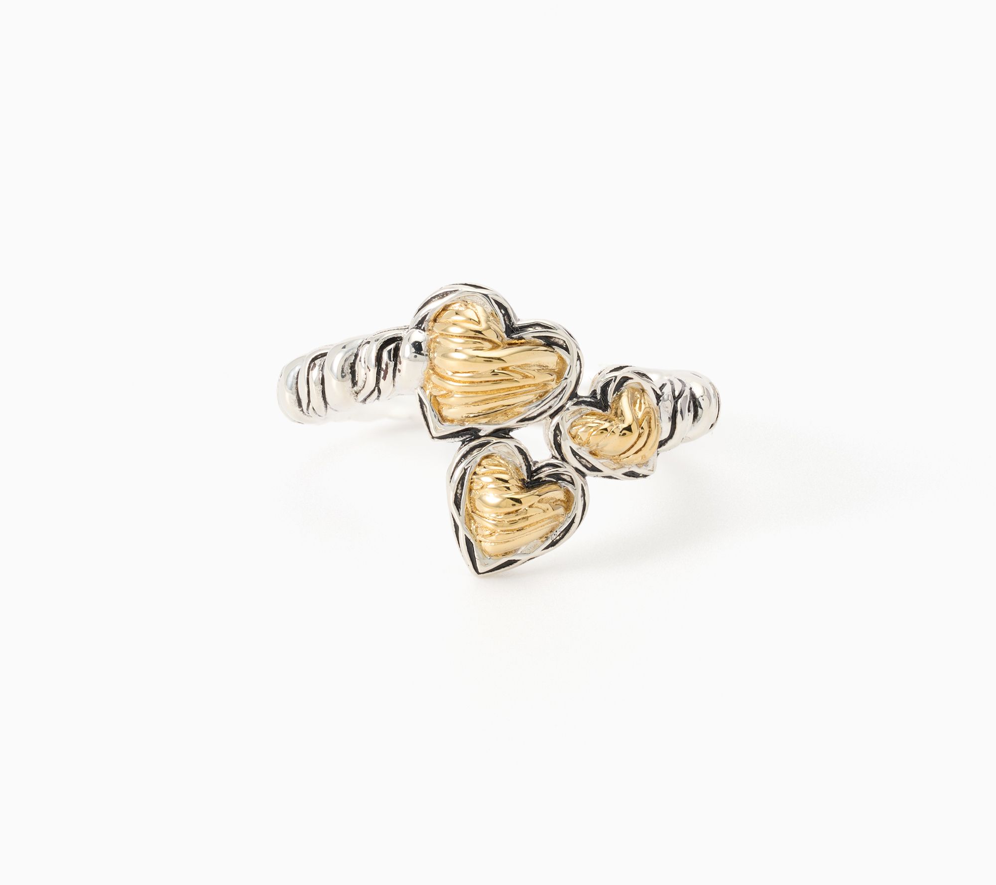 Christian James by Scott Grimes Two-Tone Heart Cluster Ring