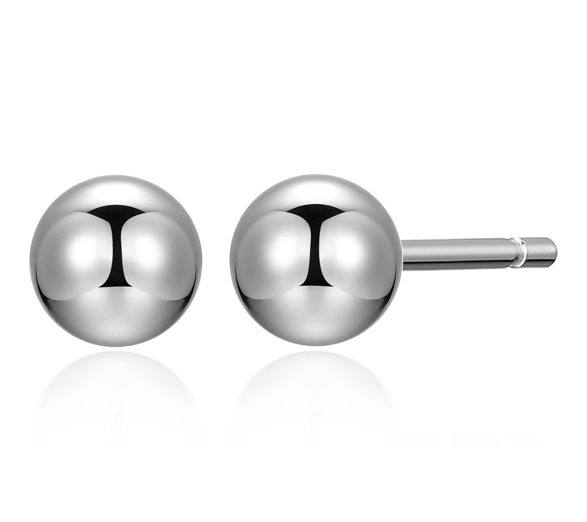 Sterling Silver High Polished 8MM Ball Stud Earrings