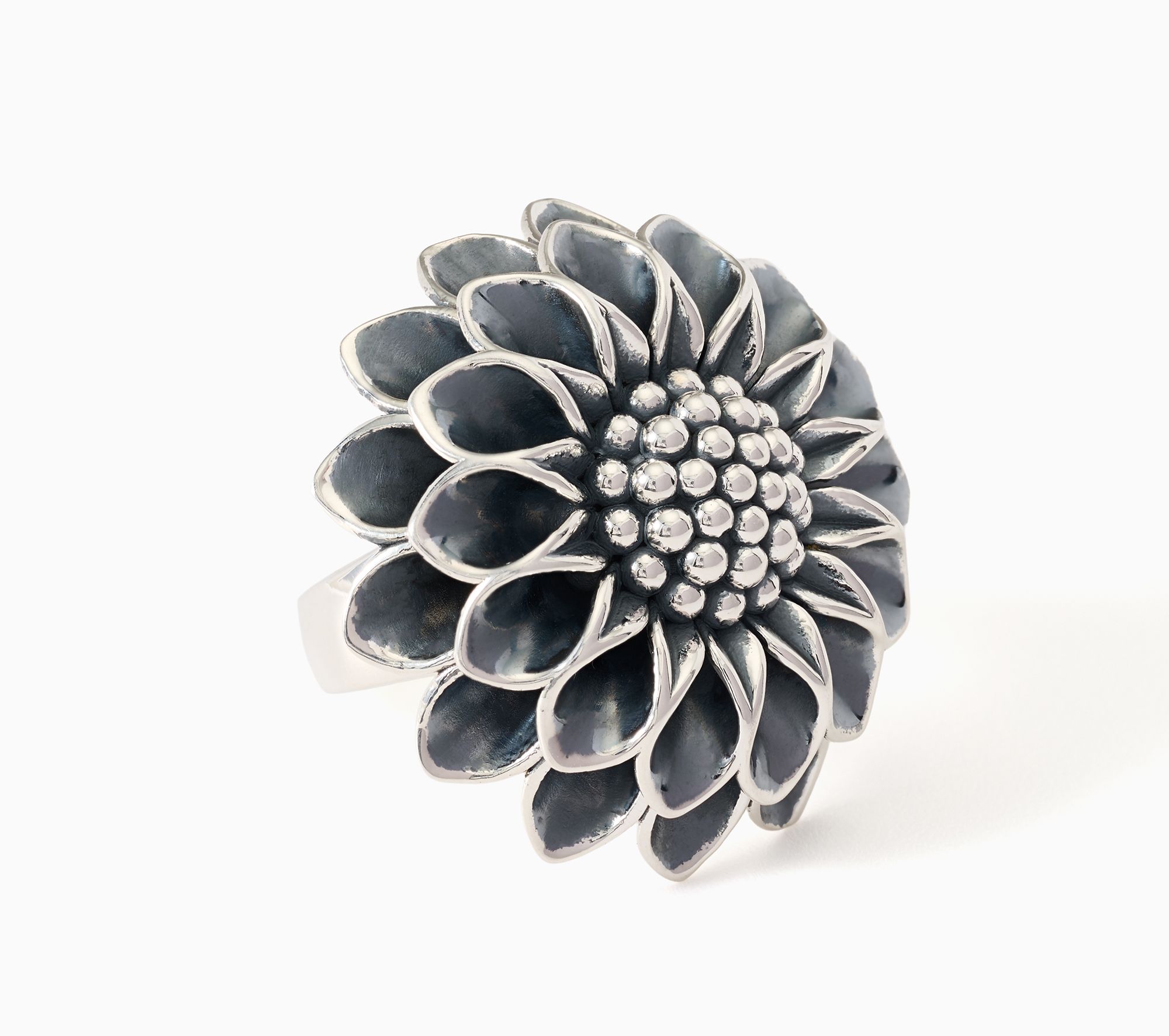 Christian James by Scott Grimes Sterling Bold Dahlia Flower Ring 24.7g
