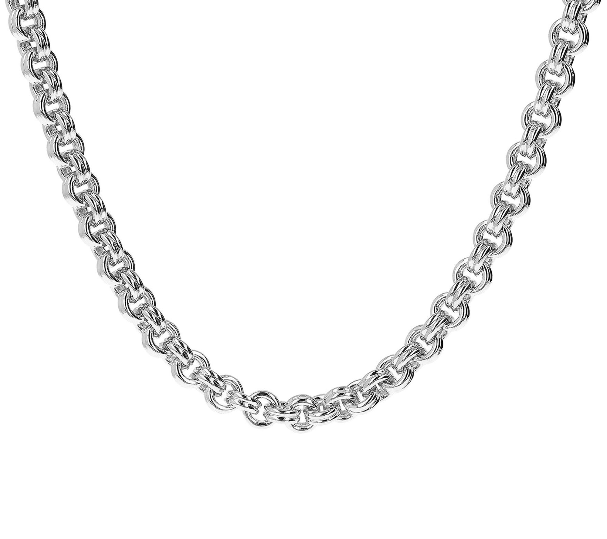 BellaOro 20" Double Rolo Link Necklace, 14K G lOver Resin