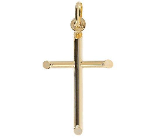 Italian Gold Polished Cross Pendant, 14K Gold