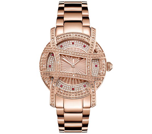 JBW 10 YR Anniversary Women's Diamond Rose Gold-Plated Watch