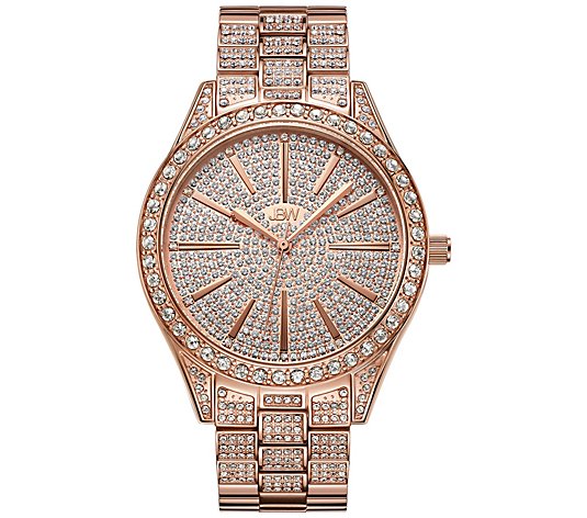 JBW Women's Cristal 1/10 cttw Diamond Rose Gold Plated Watch