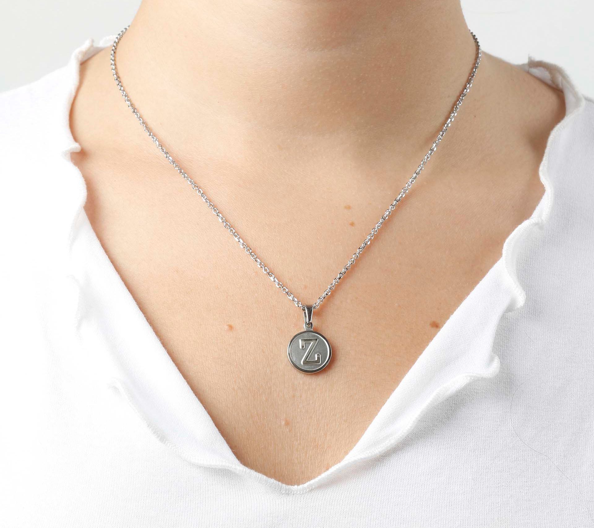 Steel By Design Initial Pendant w/ Chain - QVC.com