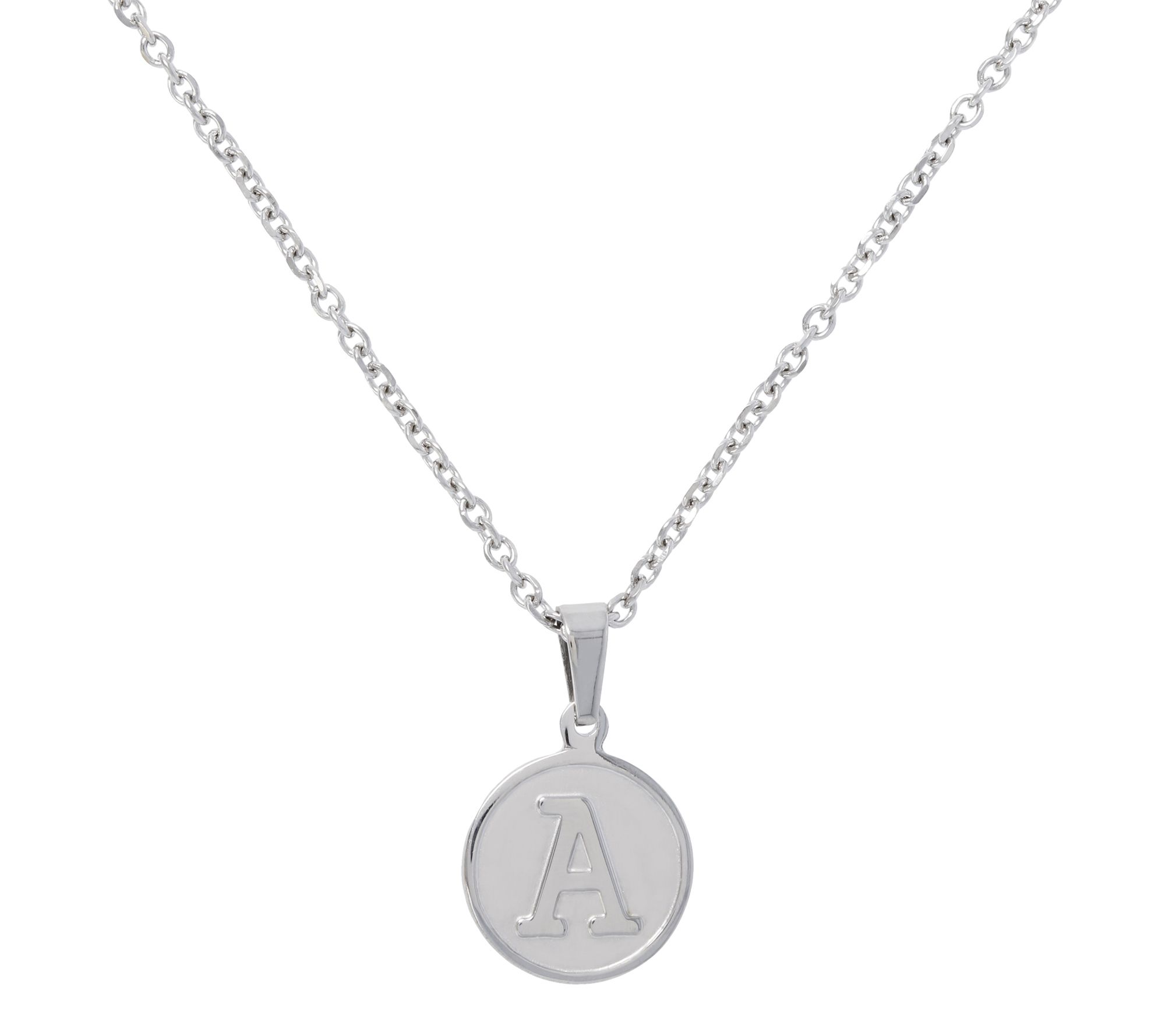 Steel By Design Initial Pendant w/ Chain