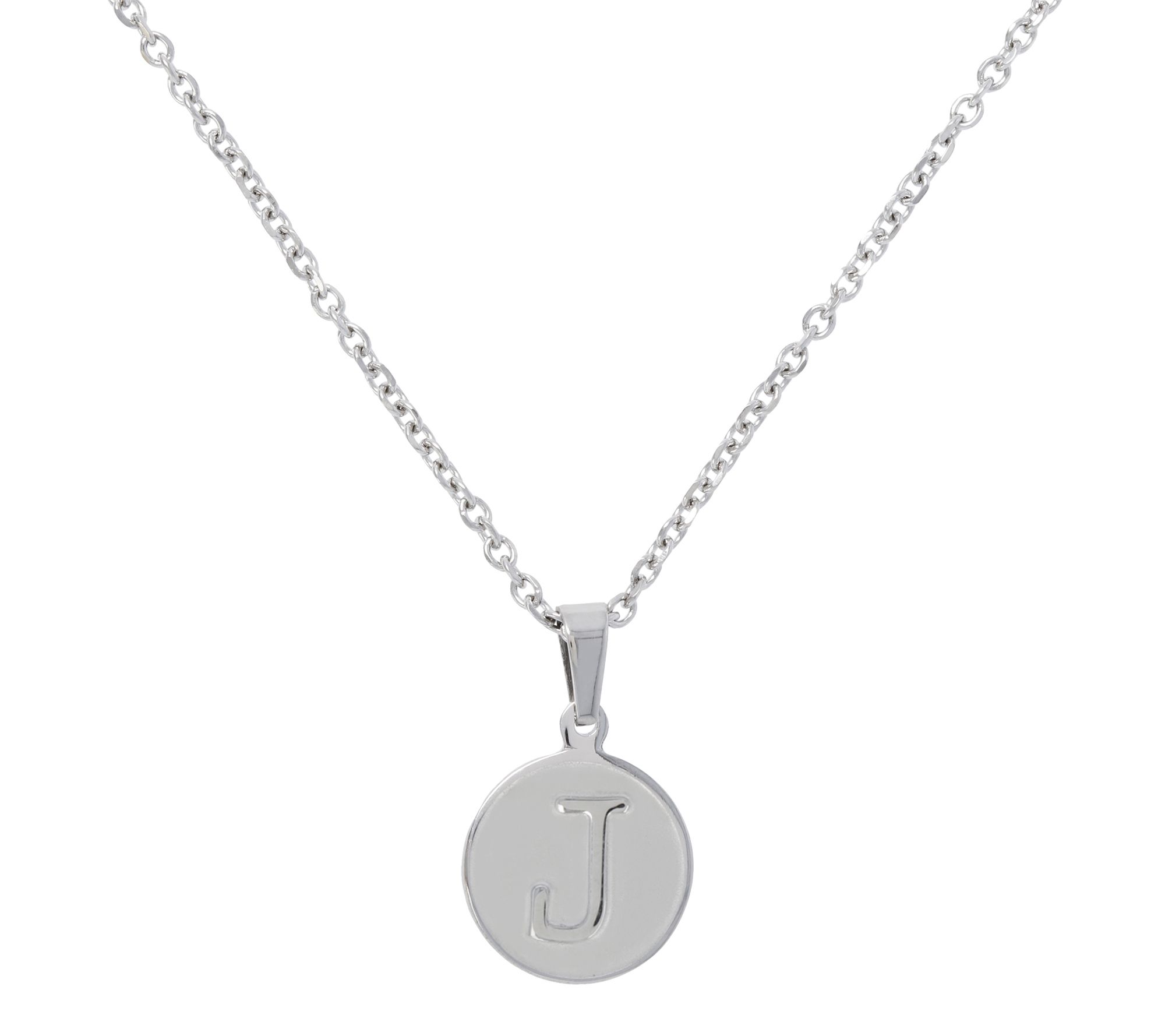 Steel By Design Initial Pendant w/ Chain
