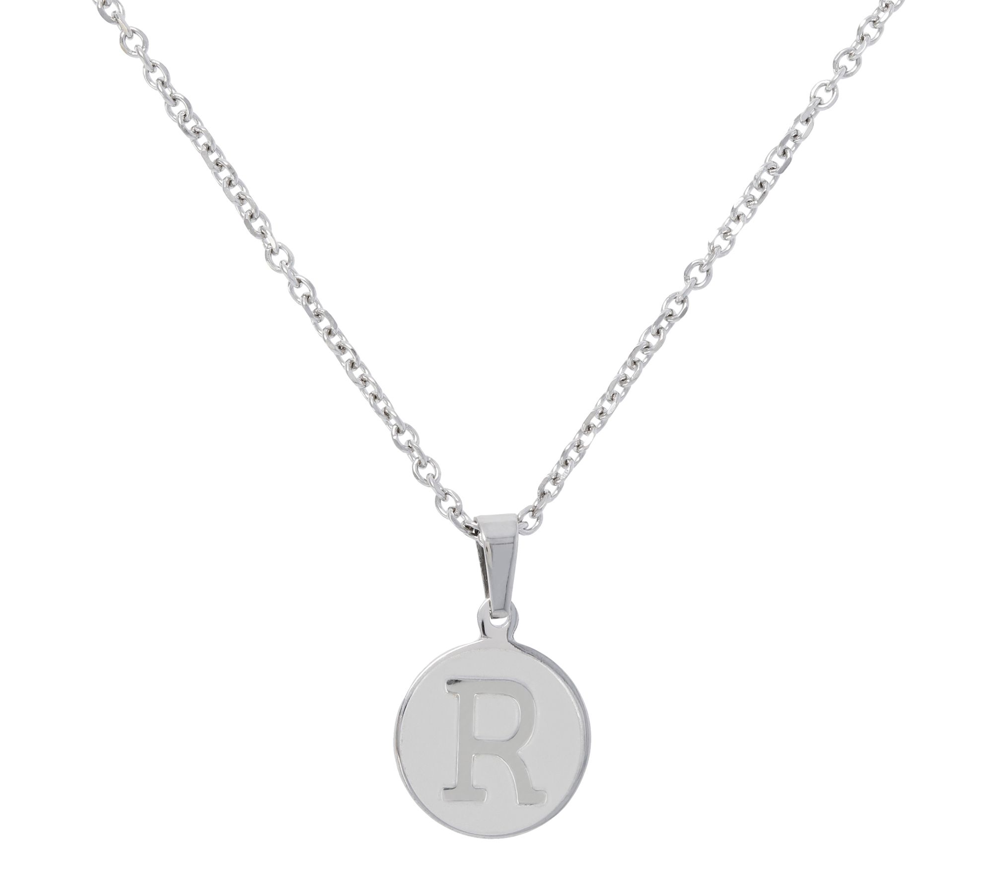 Steel By Design Initial Pendant w/ Chain
