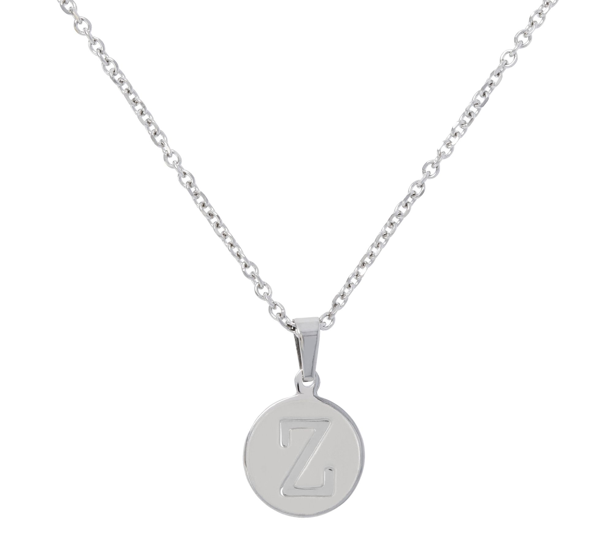 Steel By Design Initial Pendant w/ Chain