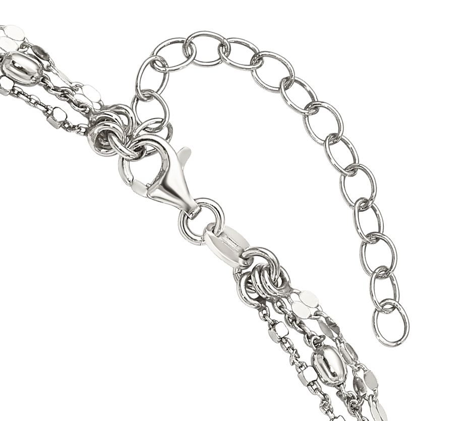 Italian Silver Multi-Chain Layered Necklace, 8.1g - QVC.com