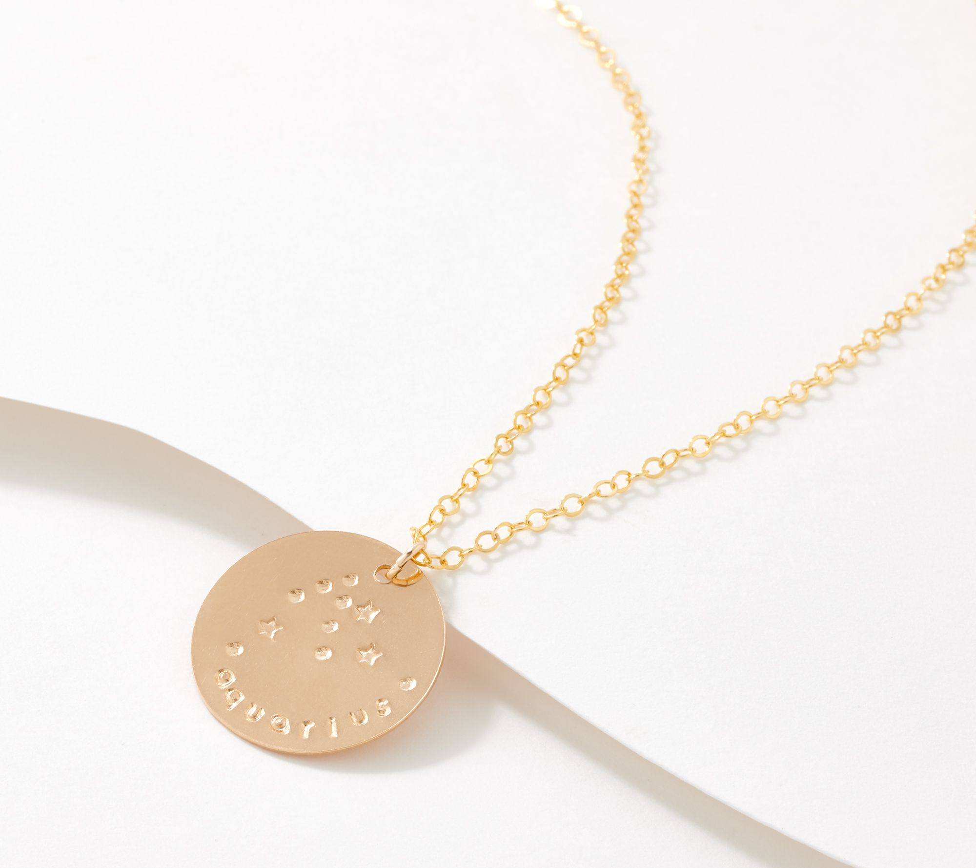 Taudrey Give Me A Sign Constellation Circular Charm Necklace - QVC.com