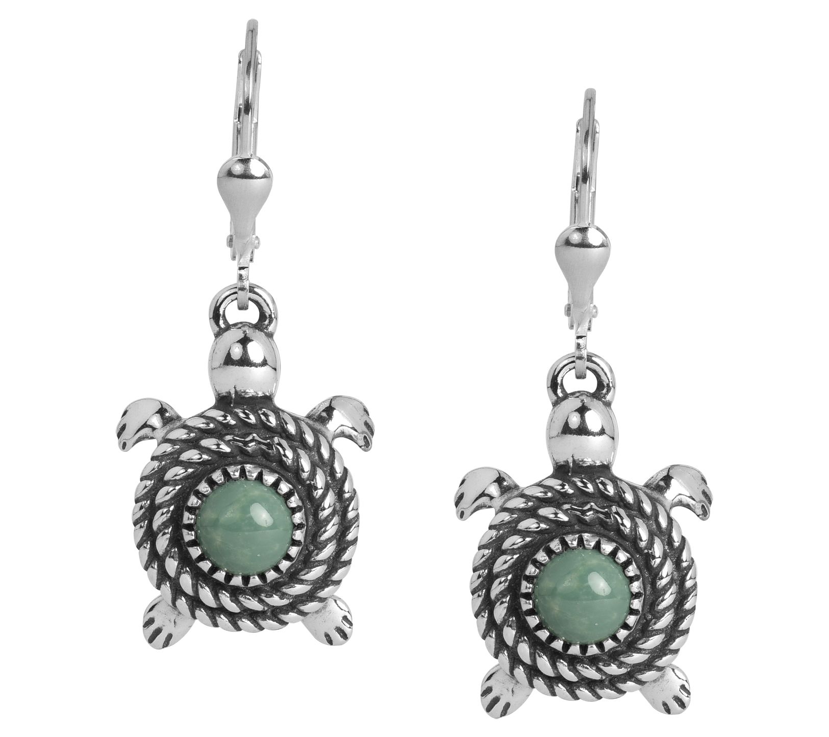 American West Sterling Spirit Stone Gemstone Turtle Earrings