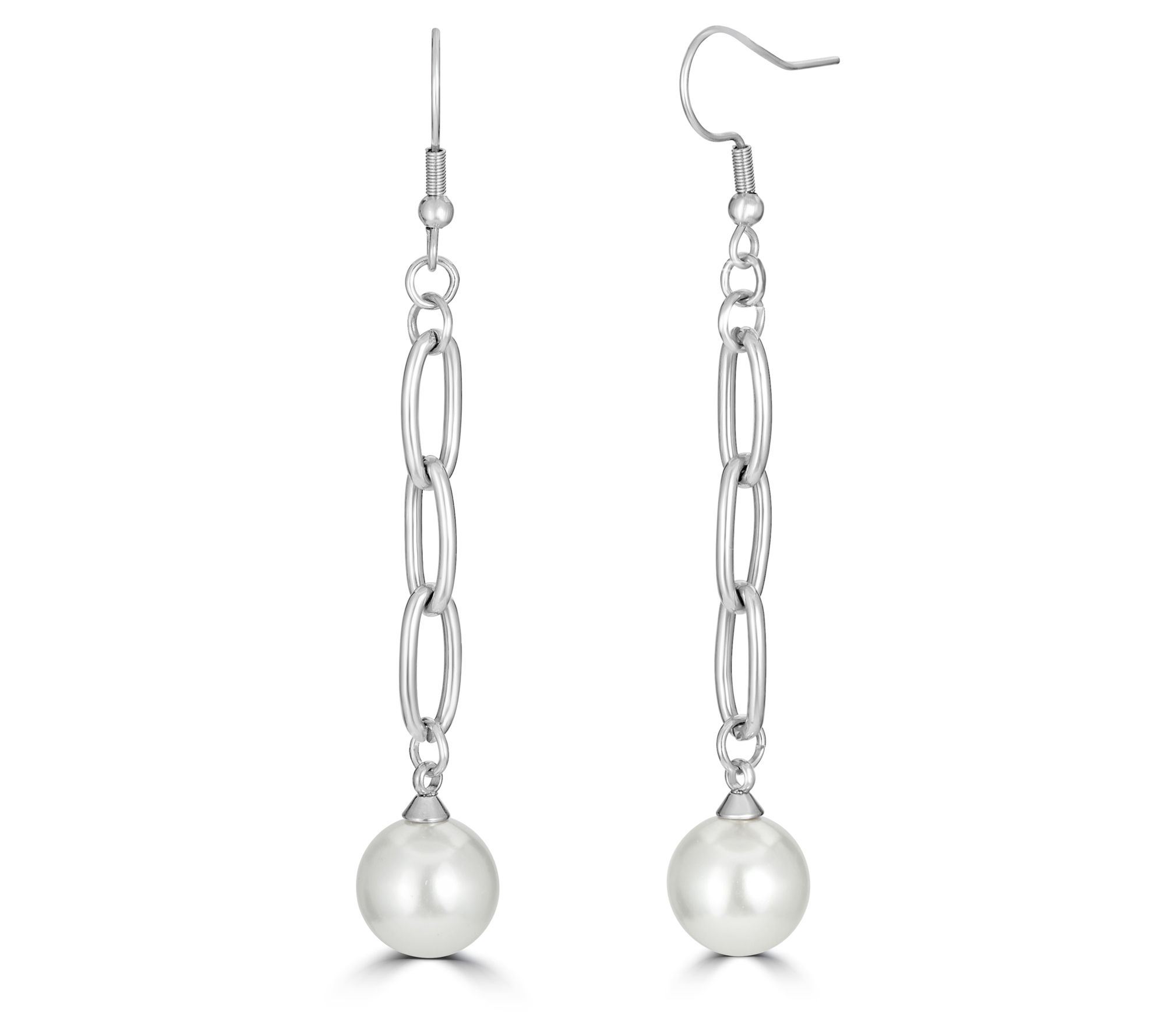 Steel by Design Paperclip Link Dangle Earrings
