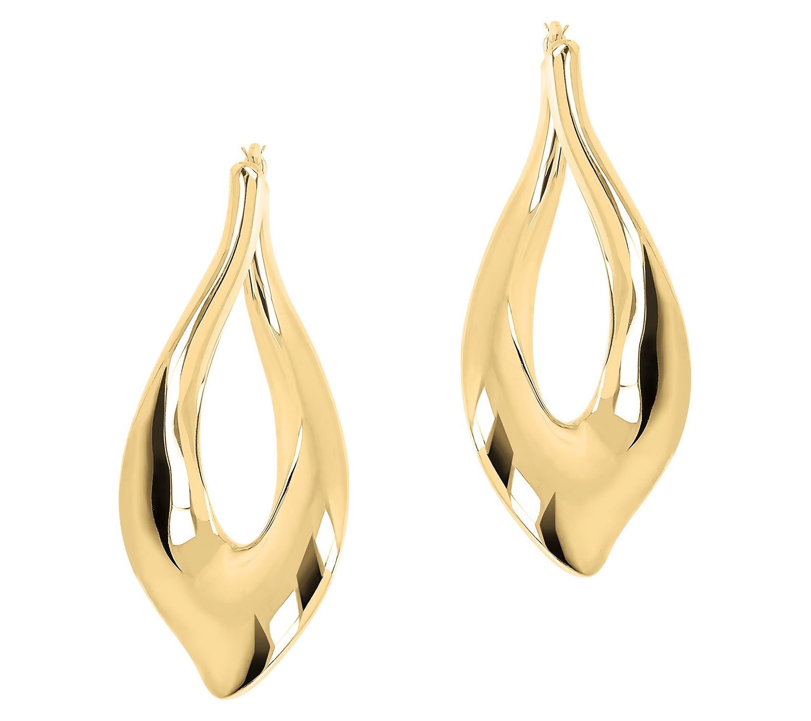 UltraFine Silver Twisted Teardrop Hoop Earrings