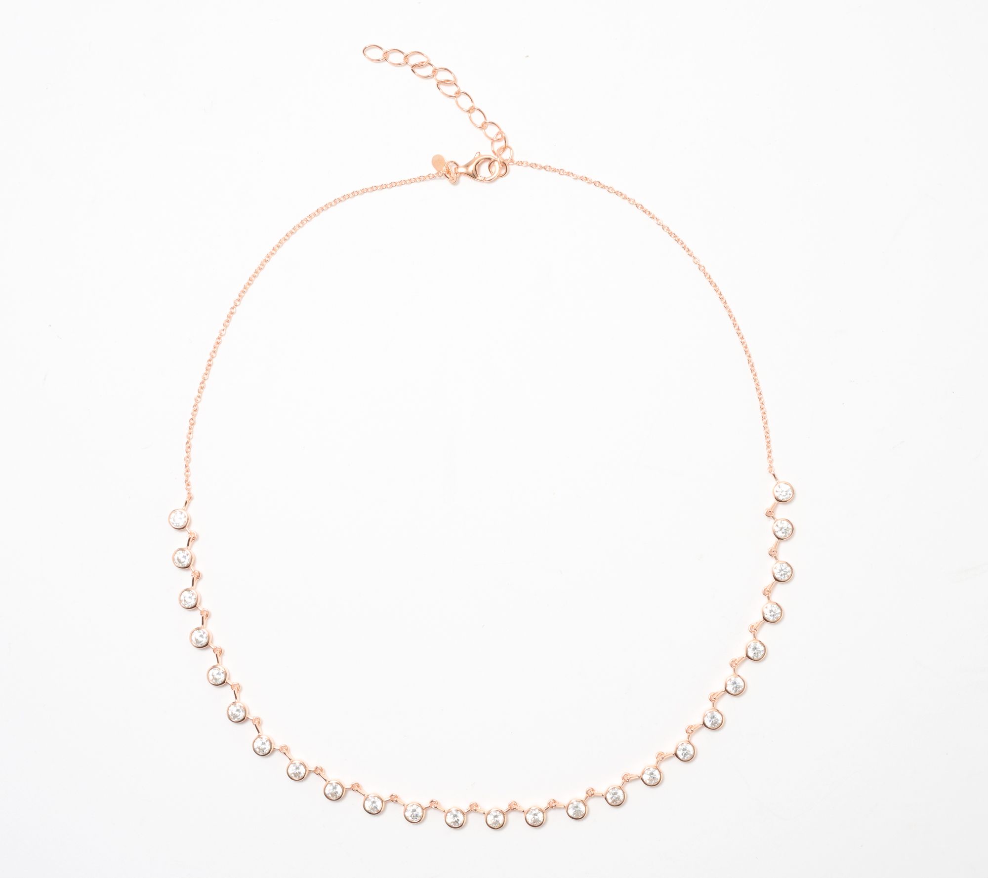 Diamonique x Kathy Levine Bezel Set Raindrops Necklace, Sterl