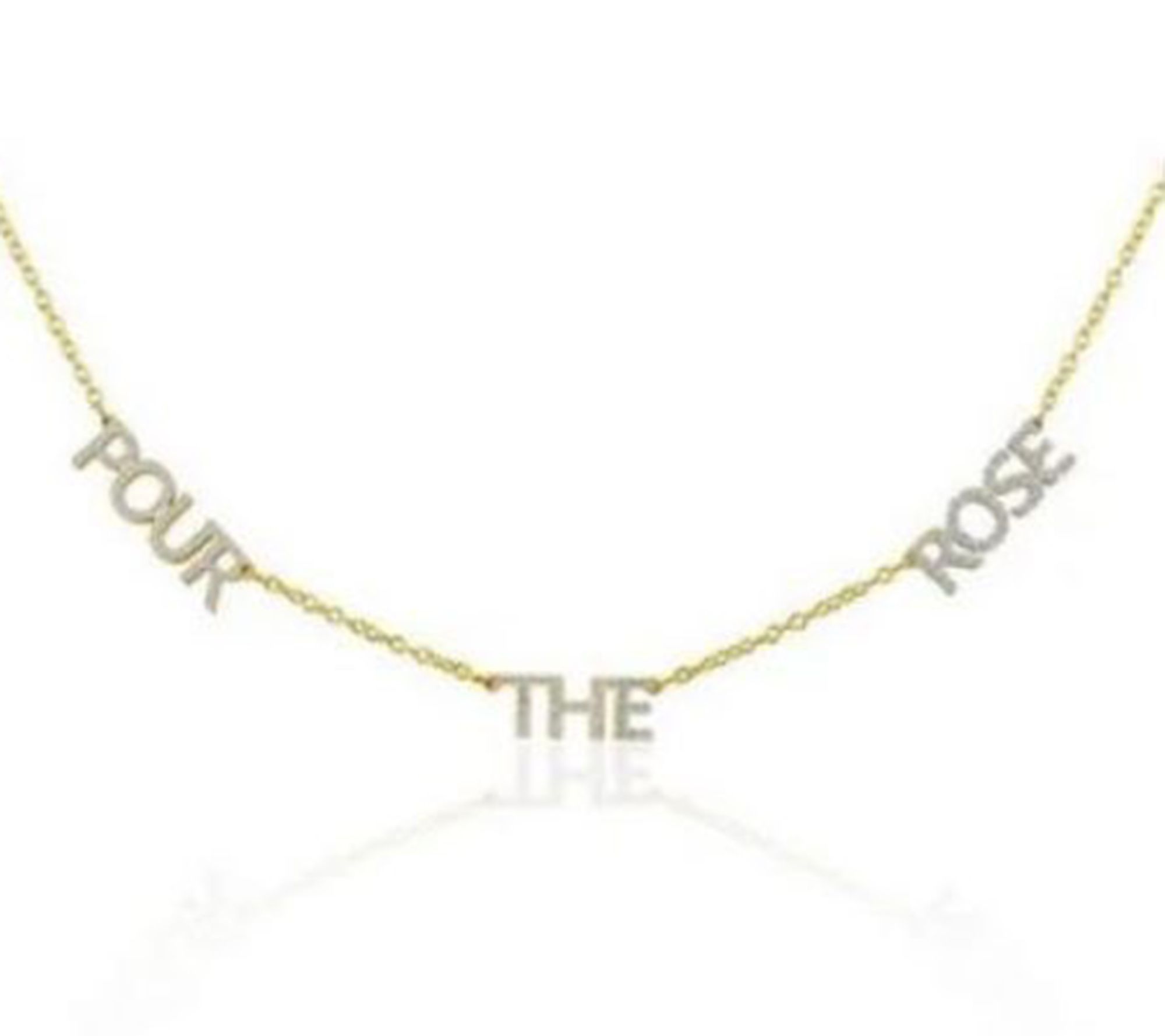 Diamonique x Zaxie Pour the Rose Necklace