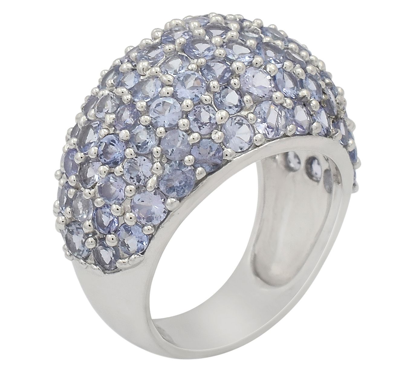 Affinity Gems 4.65 cttw Tanzanite Dome Ring, Sterling Silver