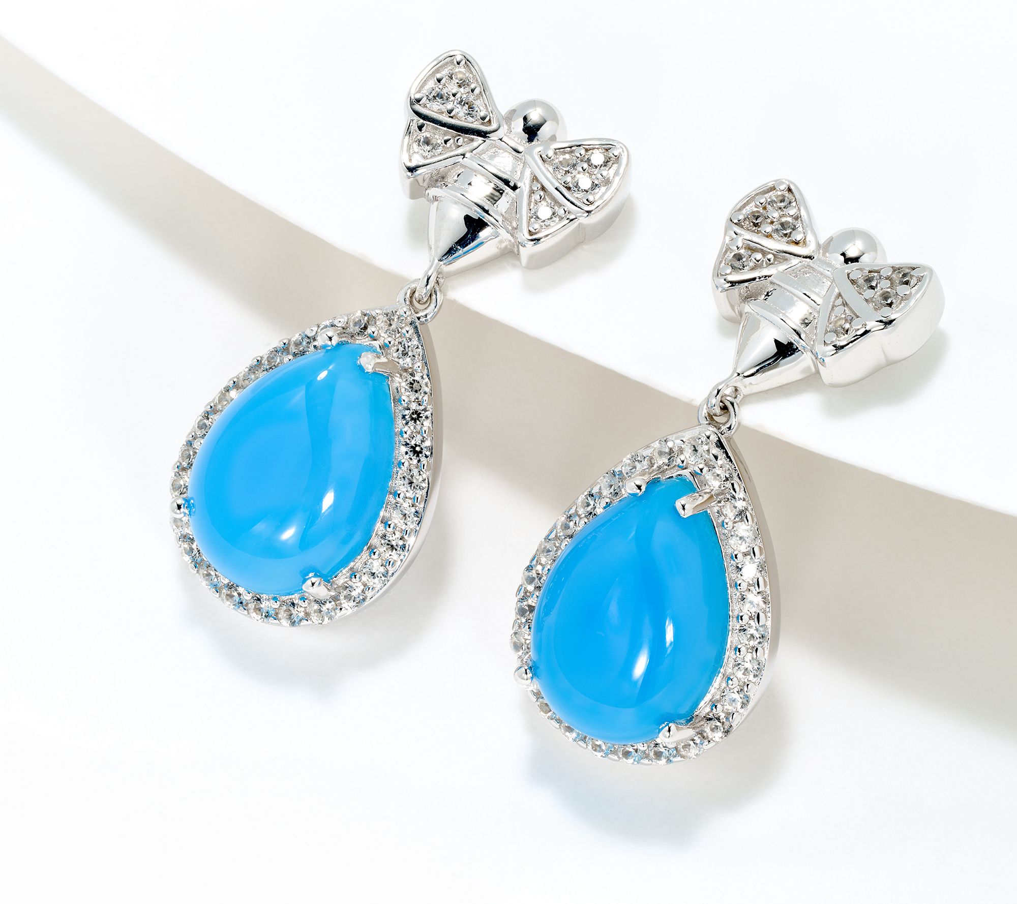 Dallas Prince Gemstone Bee Earrings, Sterling Silver