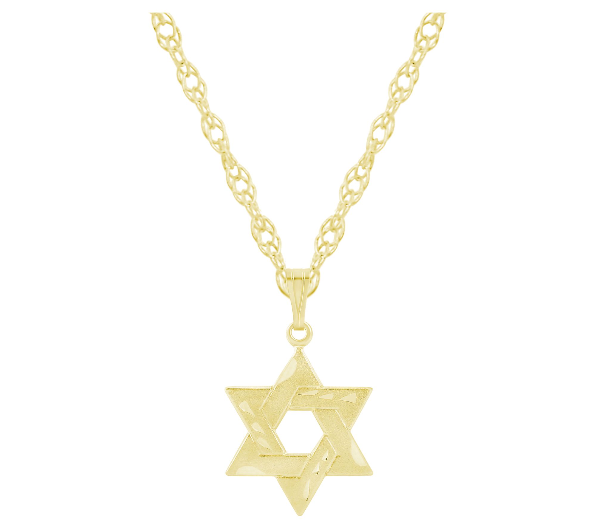 Sterling Silver Star of David Pendant w/ Chain