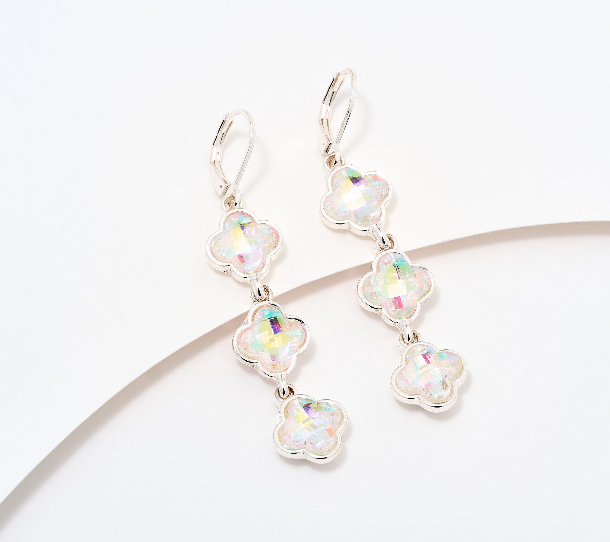 Joan Rivers Quatrefoil Drop Leverback Earring