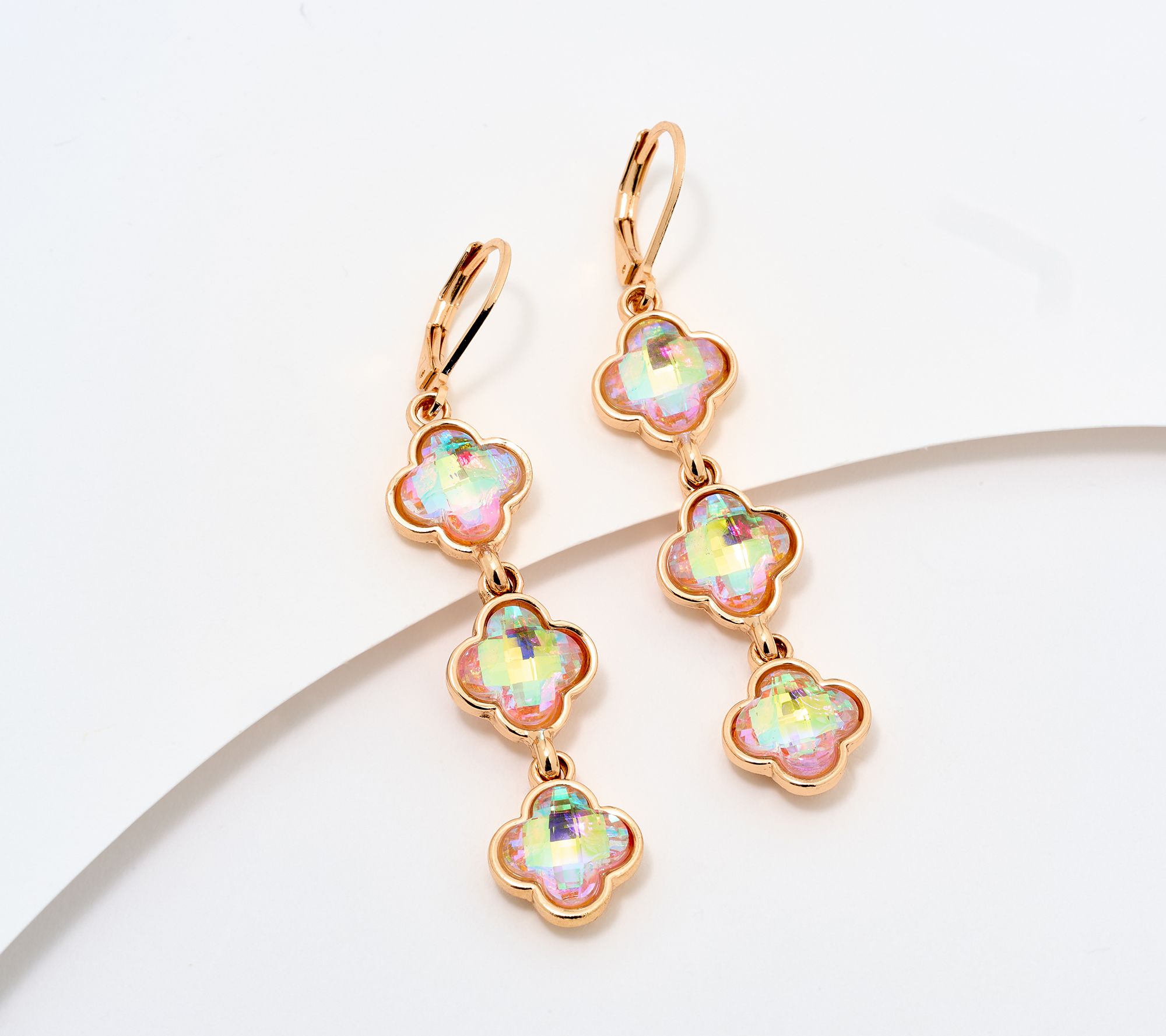 Joan Rivers Quatrefoil Drop Leverback Earring