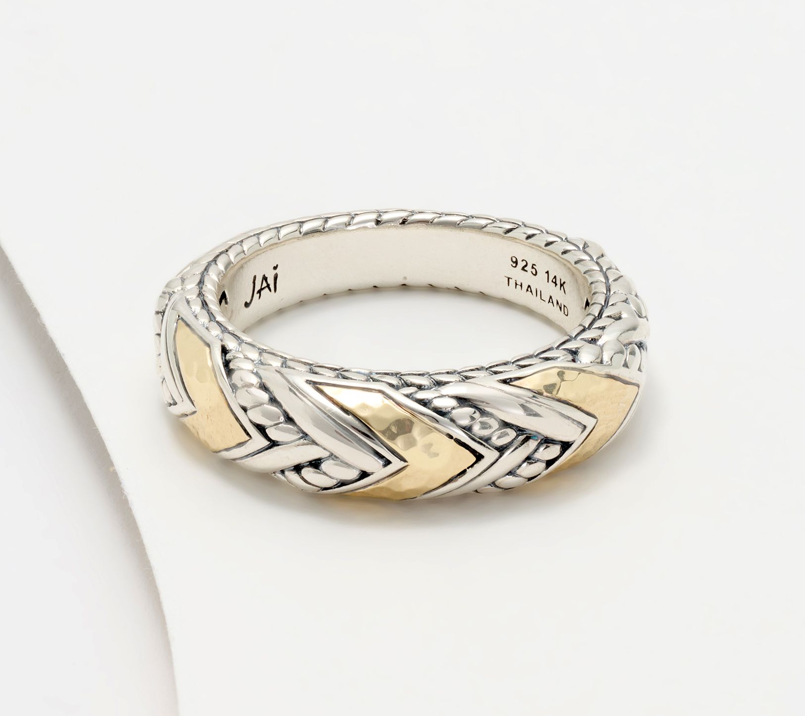 JAI Sterling Silver & 14K Gold Legacy Weave Ring