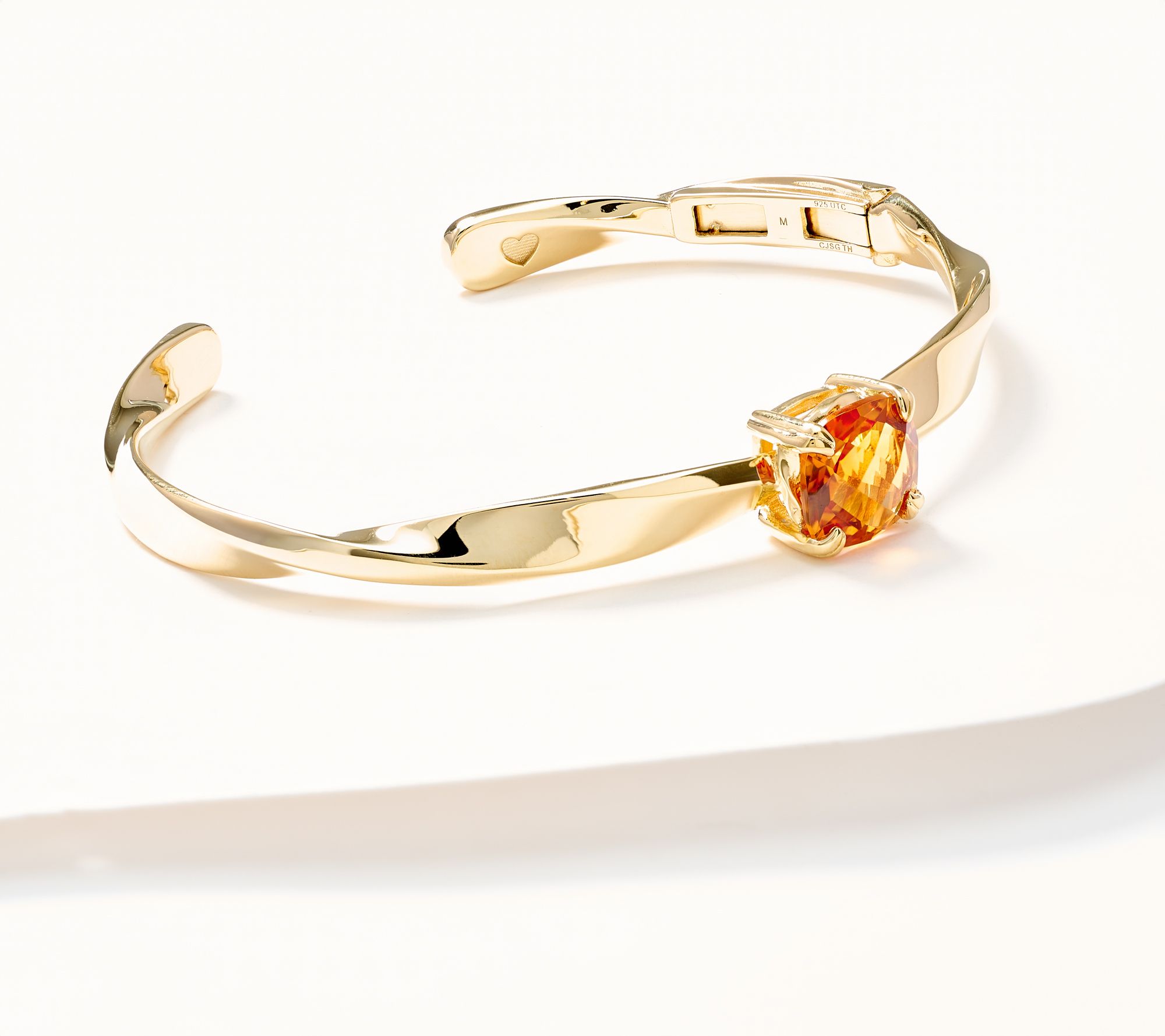 Christian James by Scott Grimes 14K Clad Ripple Gemstone Cuff Bracelet