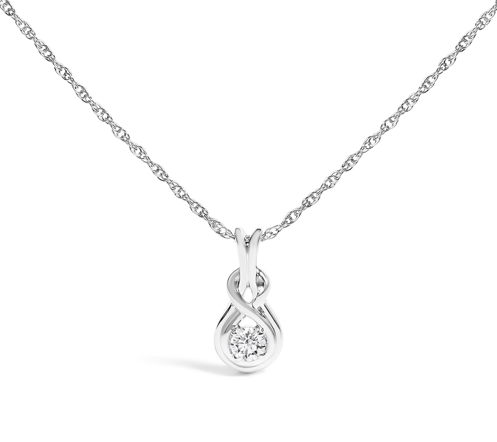 Haus of Brilliance Lab Grown Diamond Accent Necklace, Sterling