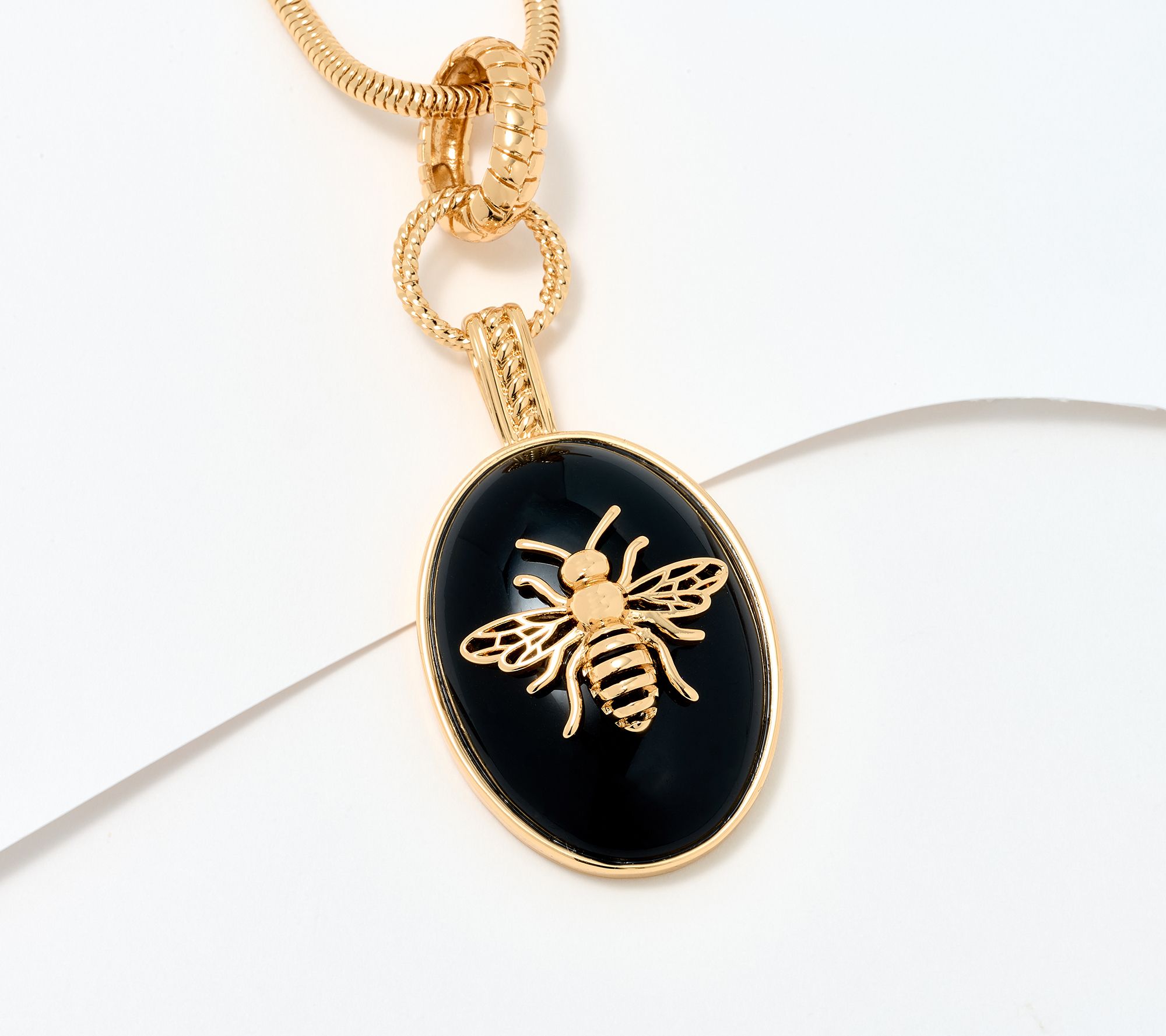 "As Is" Joan Rivers Anniversary Bee Pendant On Snake Chain