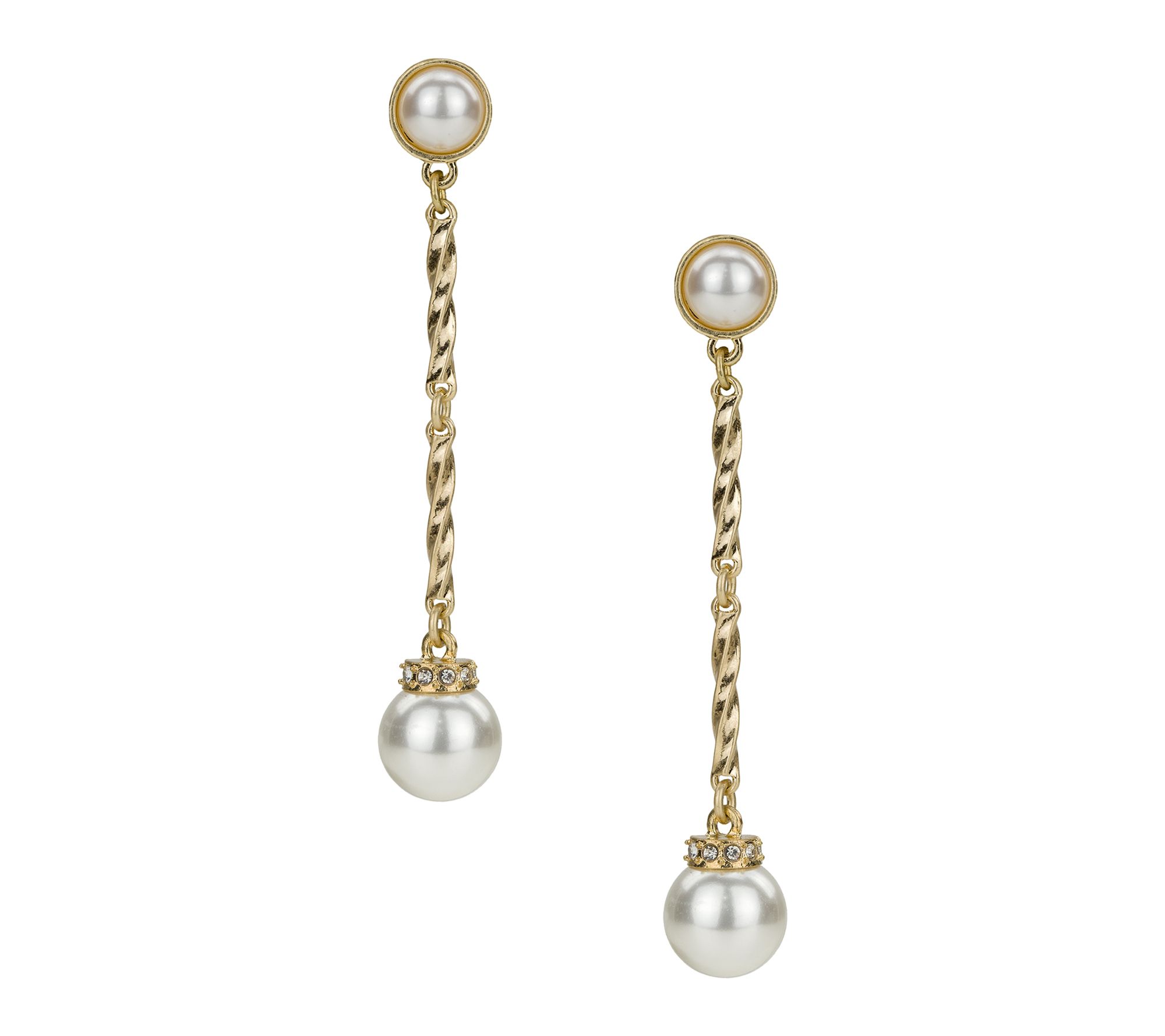 Patricia Nash Pearl Collection Long Bead Drop Earrings