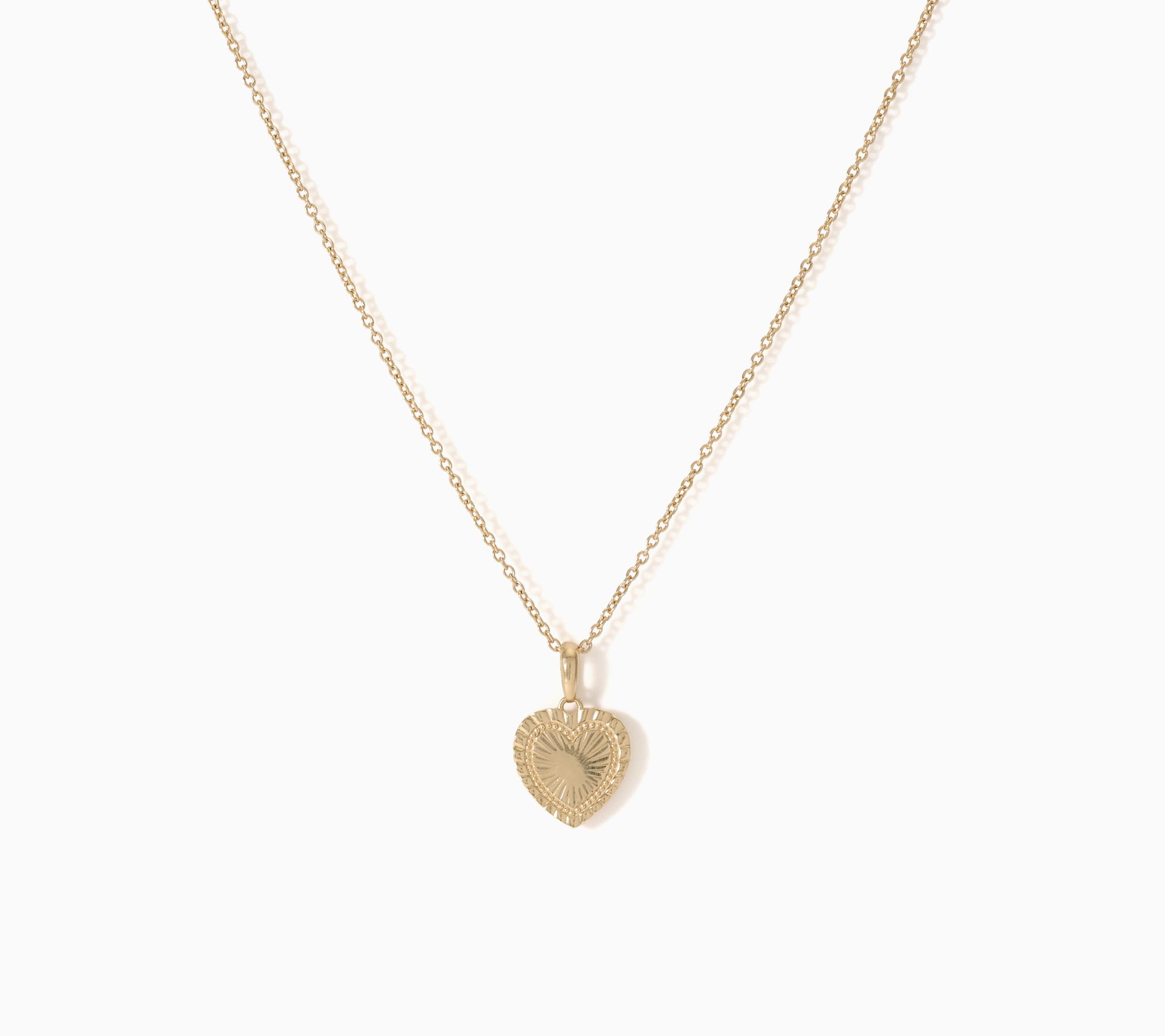 Silver Style Texture Heart Pendant Necklace